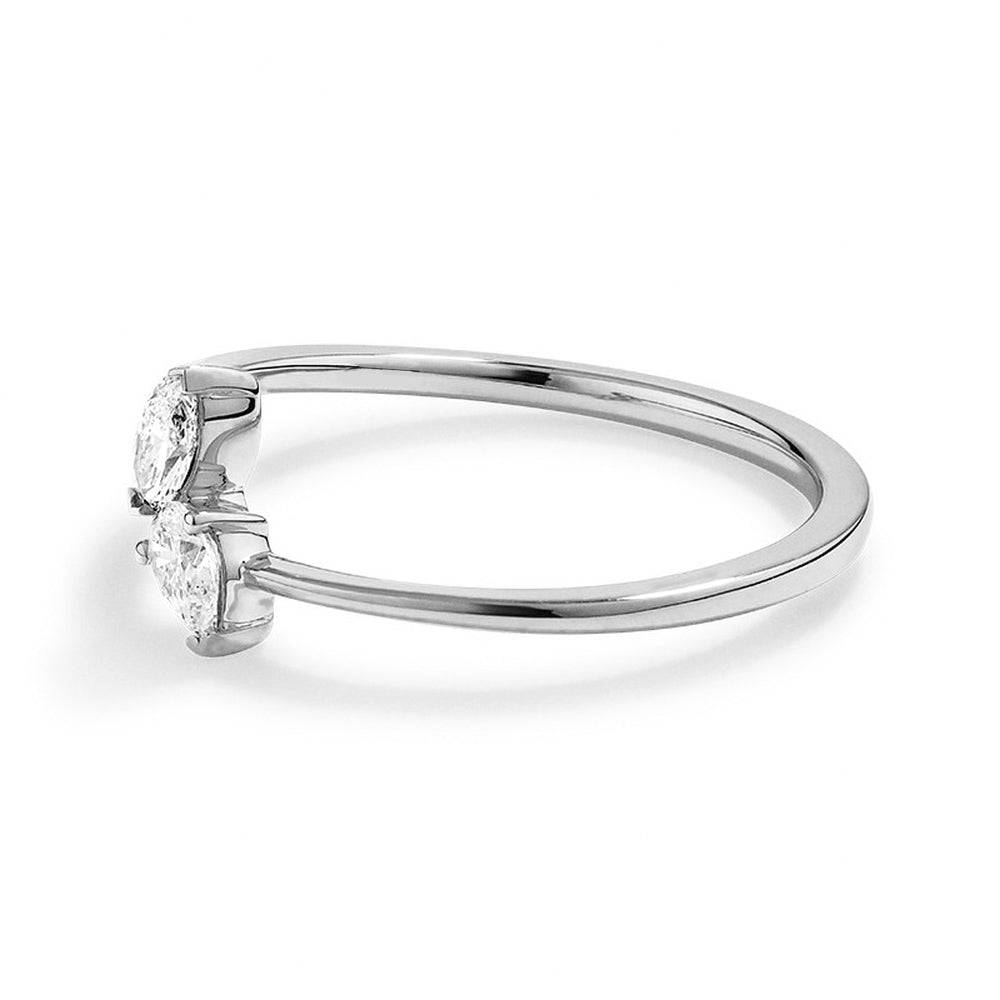 Lab Grown Diamond Toi et Moi Promise Ring - Marquise & Pear Cut - Perfect for Engagement, Anniversary & Romantic Gifts