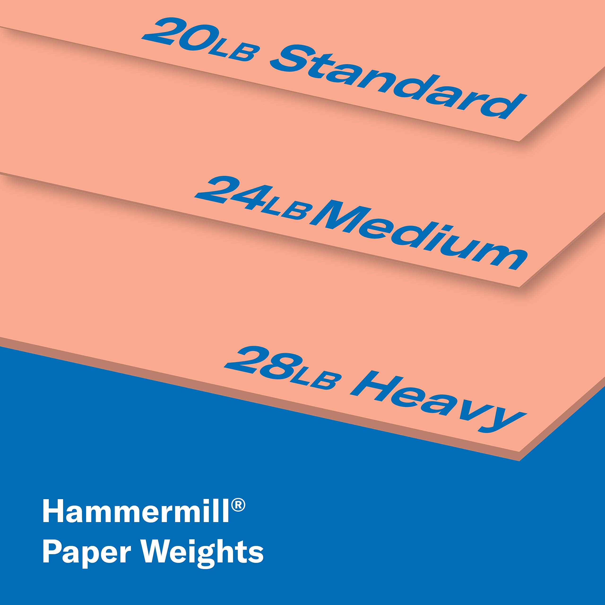 Hammermill 24 lb Salmon Colored Printer Paper, 8.5 x 11 Inches, 500 Sheets/Ream - Premium Pastel Paper for Office, School & Crafting - Made in USA (103120R)