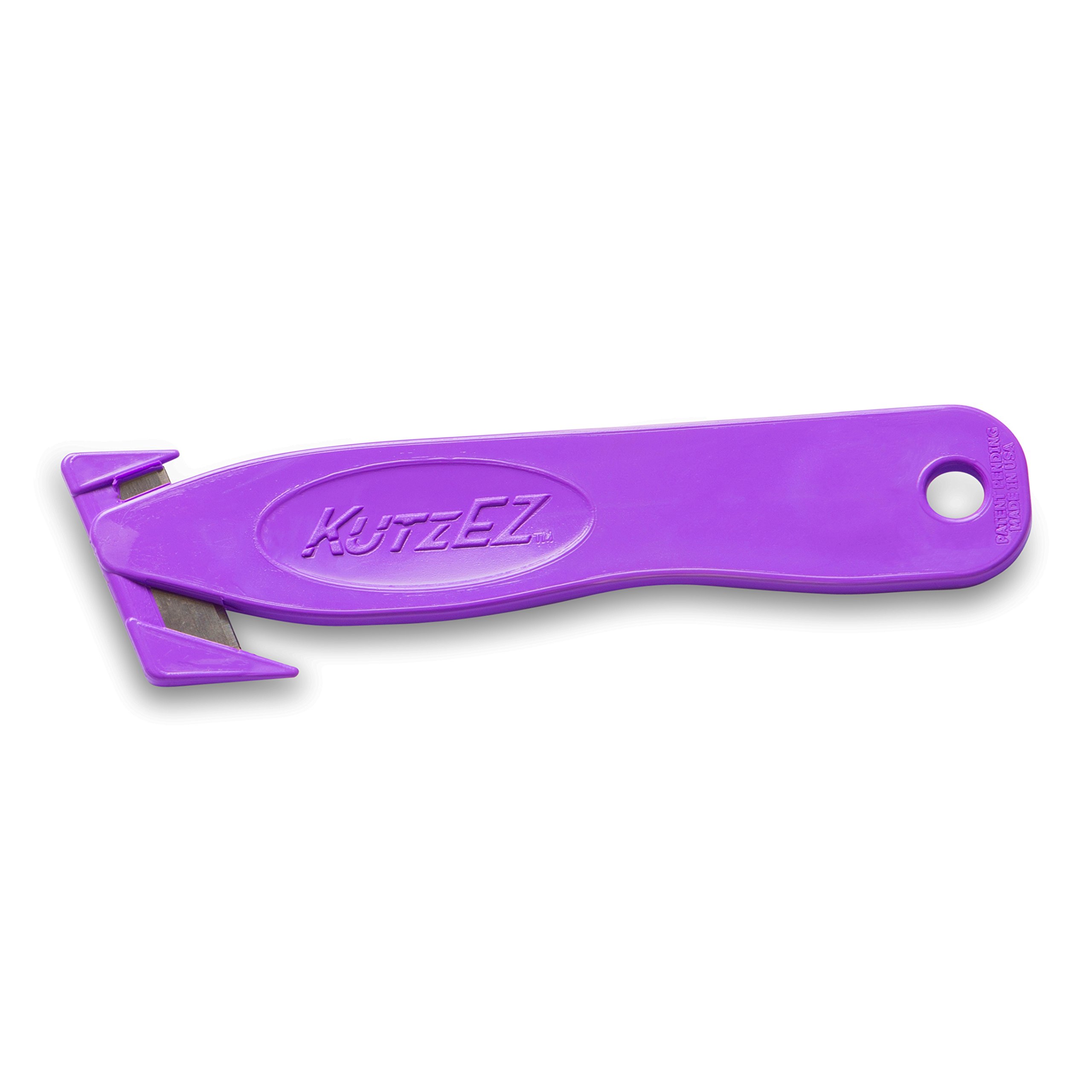 5 Pack Heavy Duty Utility Knife Set - Retractable Safety Box Cutter with 10 Blades - Purple for Home, Office, Warehouse & DIY Projects
