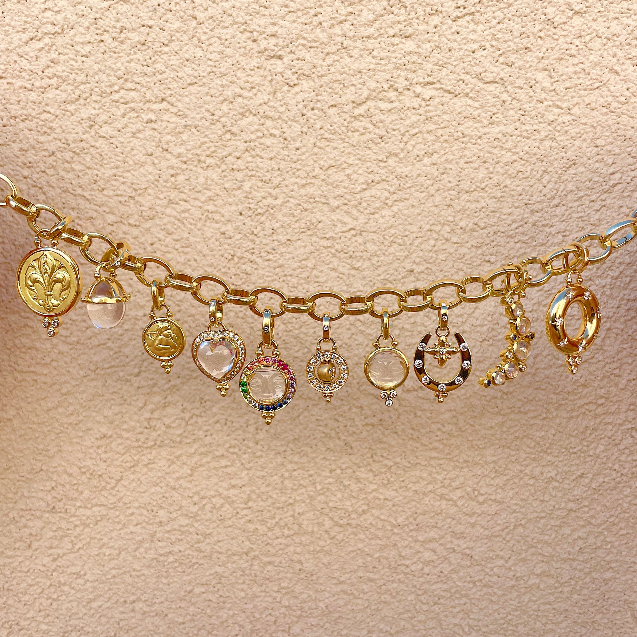 Temple St. Clair Crescent Moon Pendant Necklace - 18K Gold Plated Elegant Jewelry for Women - Perfect Gift for Birthday, Anniversary & Special Occasions