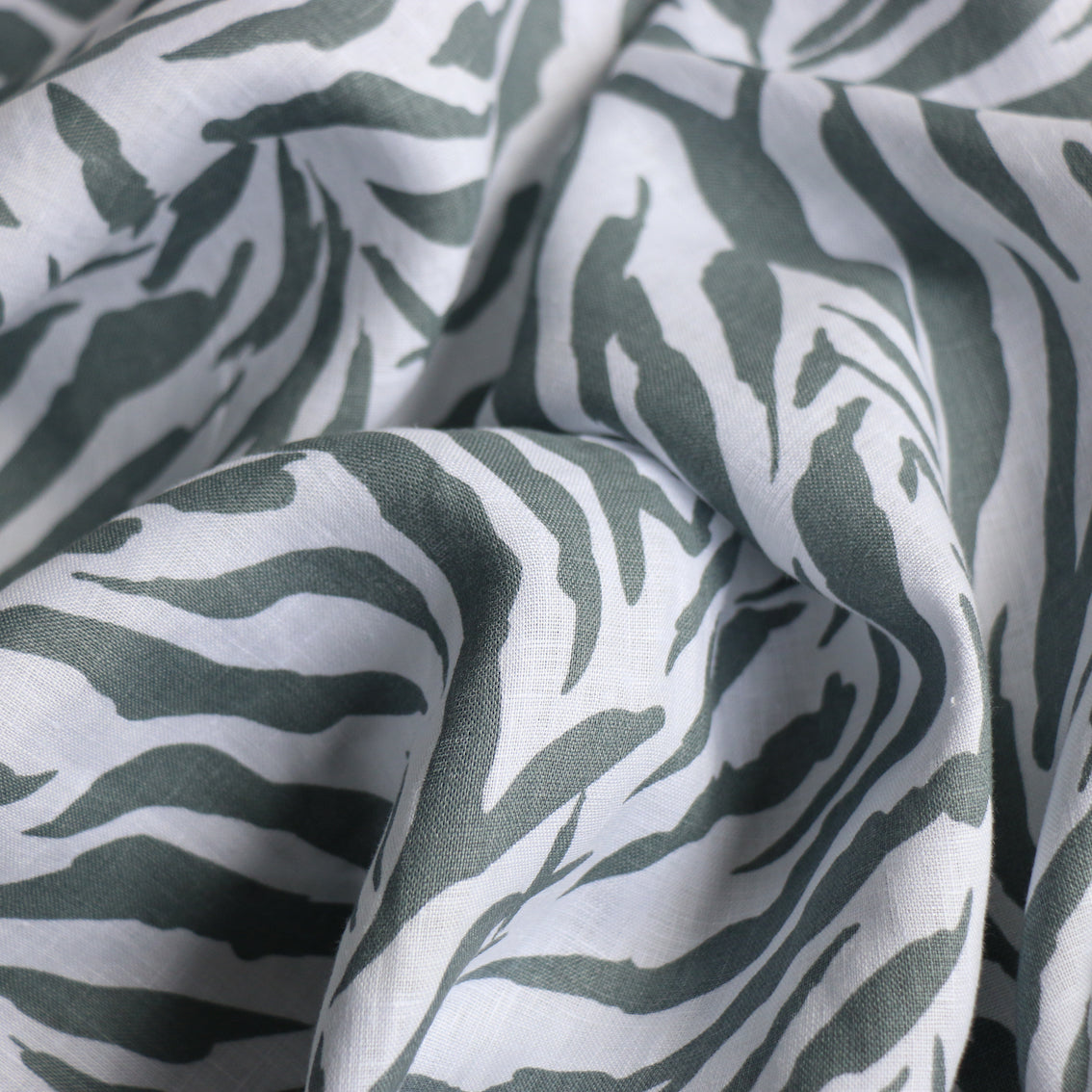 Arctic Stripe Printed Linen Fabric - Soft & Breathable Material for Clothing, Curtains & Home Decor | Perfect for Summer Dresses, DIY Crafts & Upholstery Projects