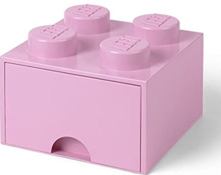 LEGO Storage Drawer Organizer - 4 Drawer Plastic Bin for Toy Bricks & Building Blocks - Perfect for Kids' Room, Playroom & Classroom Organization