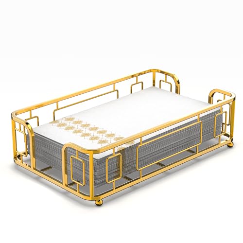I - Gold Guest Towel Holder Tray