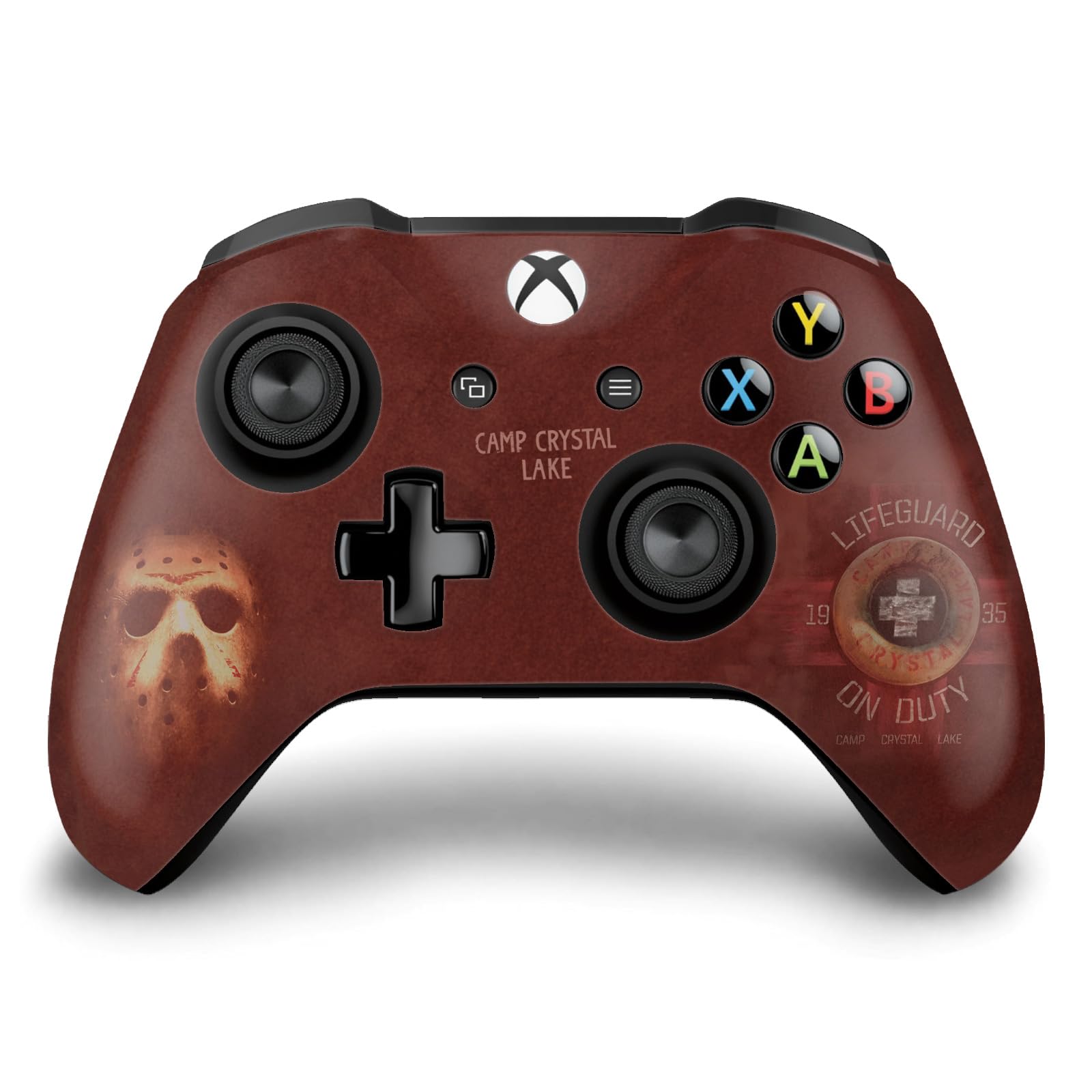 Officially Licensed Friday the 13th 2009 Camp Crystal Lake Vinyl Sticker Skin for Xbox One S/X Controller - Horror Gaming Decal for Gamers & Horror Fans