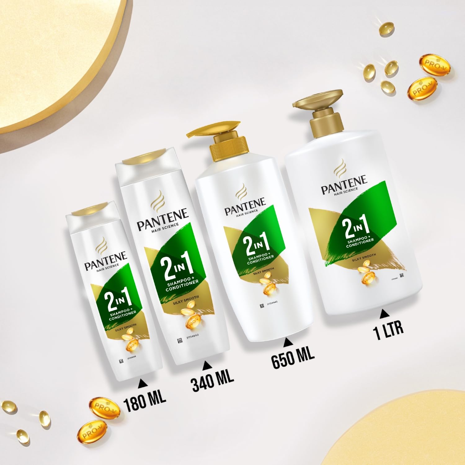 Pantene Advanced Hairfall Solution 2-in-1 Anti-Hairfall Shampoo & Conditioner for Women - 1L Bottle | Silky Smooth Hair Treatment | Daily Use for Thicker, Stronger Hair | Perfect for Dry & Damaged Hair Care