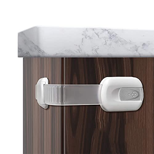 OKEFAN 12-Pack Child Safety Cabinet Locks - No Drill Adhesive Baby Proofing Latches for Drawers, Cupboards, Dishwasher, Fridge & Oven Doors (Grey) - Secure Your Home & Protect Kids from Accidents