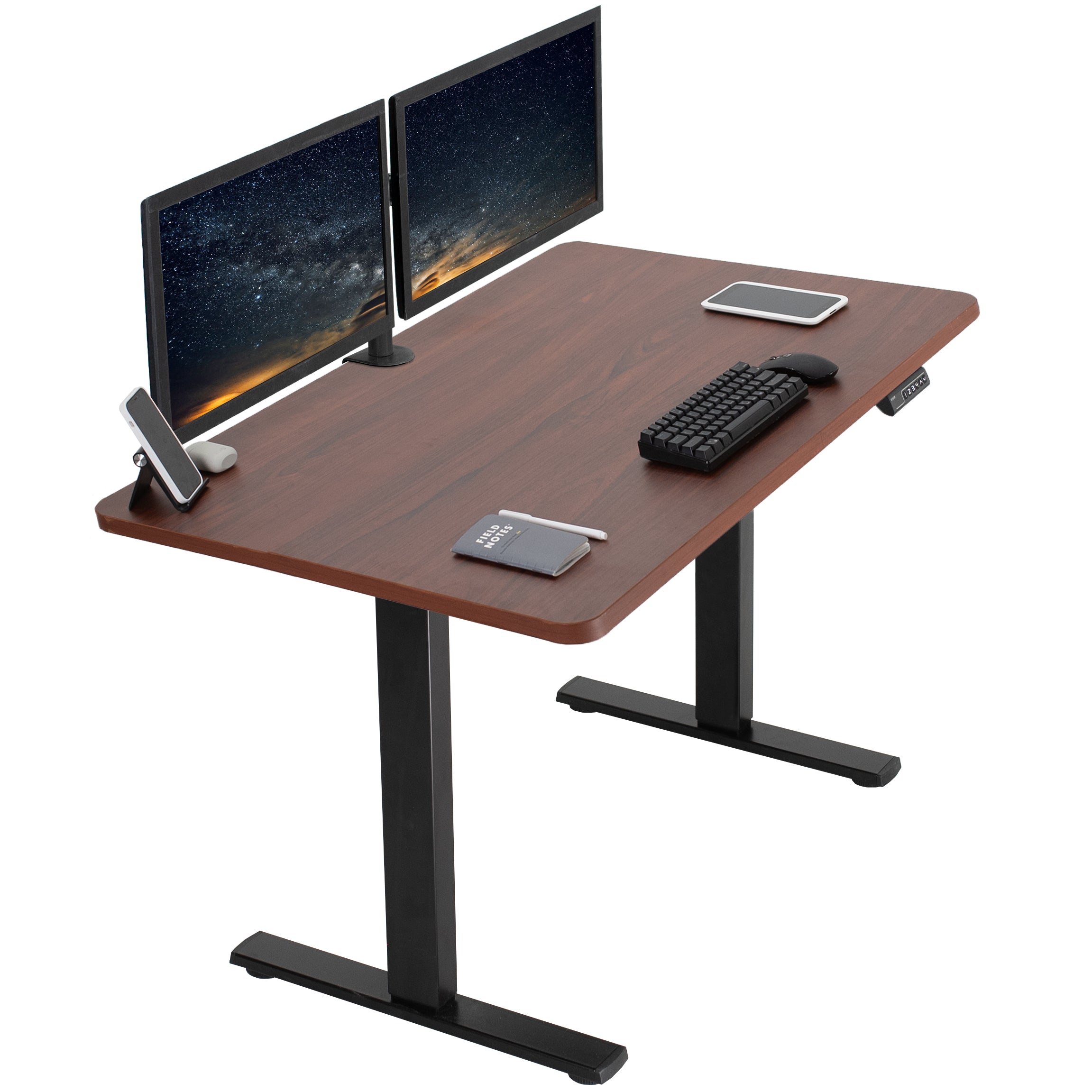 1B Solid Top Series Single Motor Electric Standing Desk with Push Button Memory Controller - Perfect for Home Office, Gaming & Workspace Ergonomics