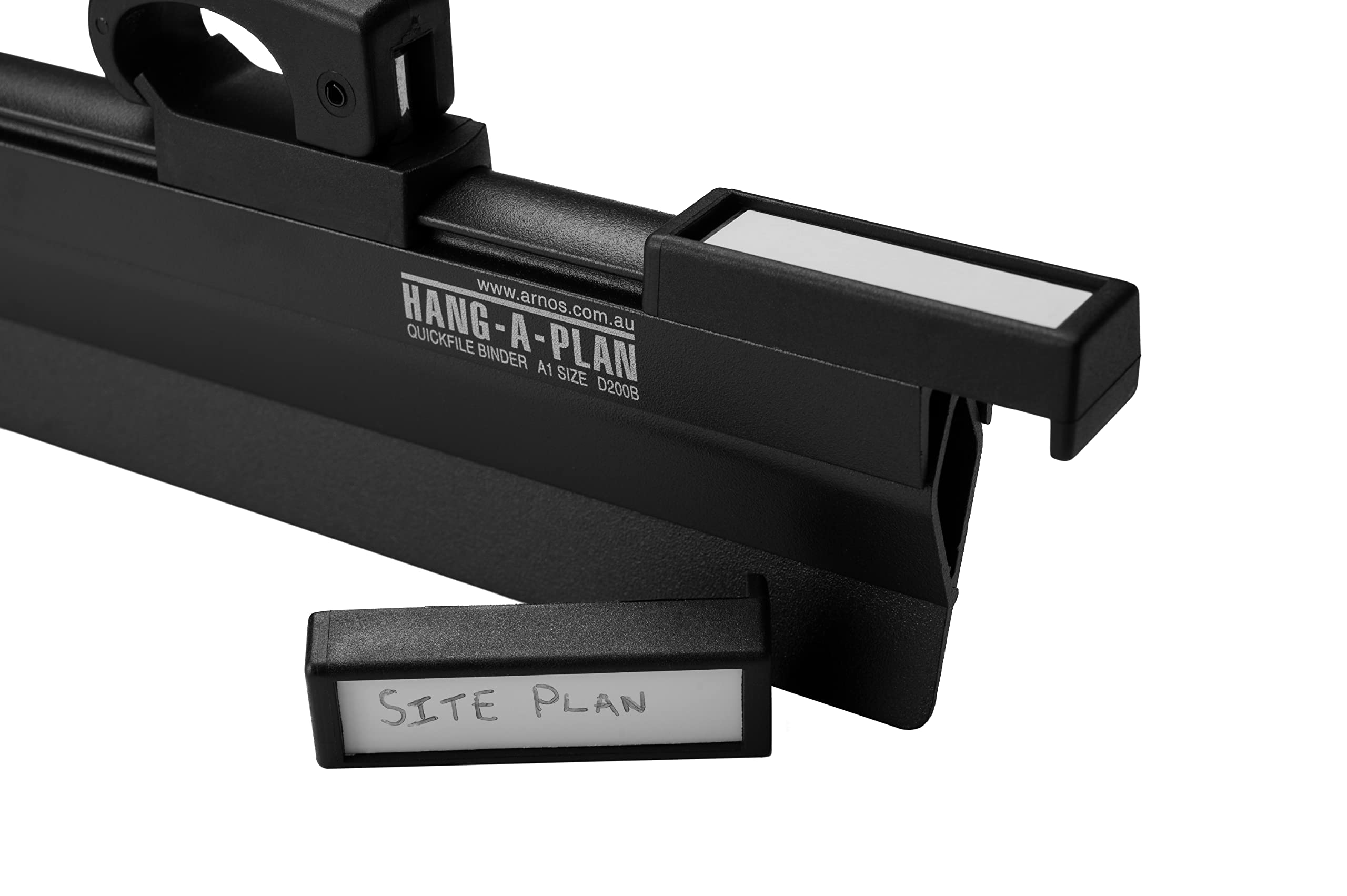Hang-A-Plan 30-36 Inch Quickfile Hanging Clamp - Black File Holder for Blueprints & Documents - Heavy Duty Clamp Holds Up to 150 Sheets - Perfect for Architects, Engineers & Office Organization