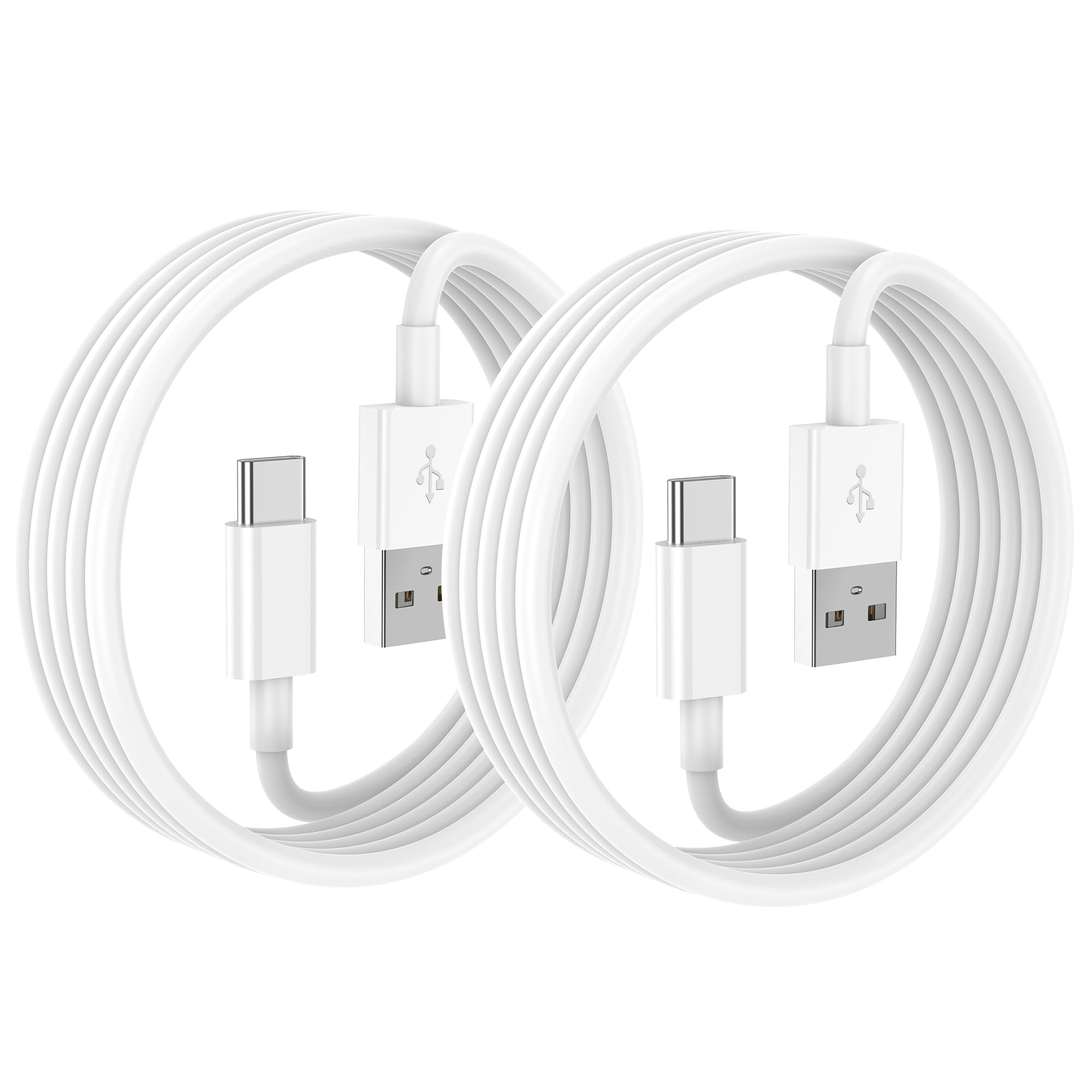 2-Pack 3FT USB A to USB C Fast Charging Cable for Apple iPhone 16/15/Pro/Plus/Pro Max & iPad Pro/Mini 6th Gen/Air 4th/5th Gen - CarPlay Compatible Charger Cord for Car, Home & Office Use