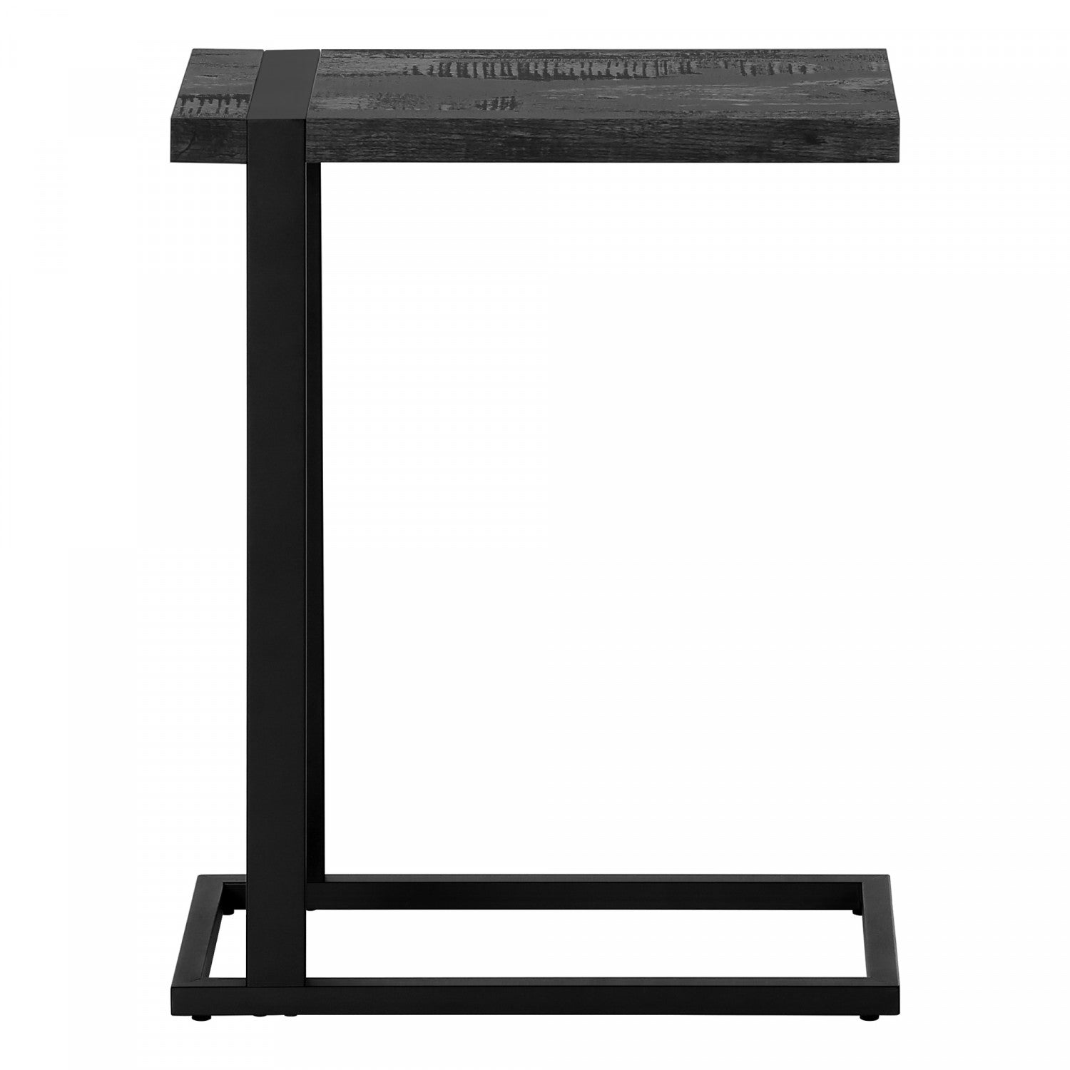 Brann Side Table - Modern Black End Table for Living Room, Bedroom, or Office - Small Accent Table with Sturdy Metal Frame & Wooden Top