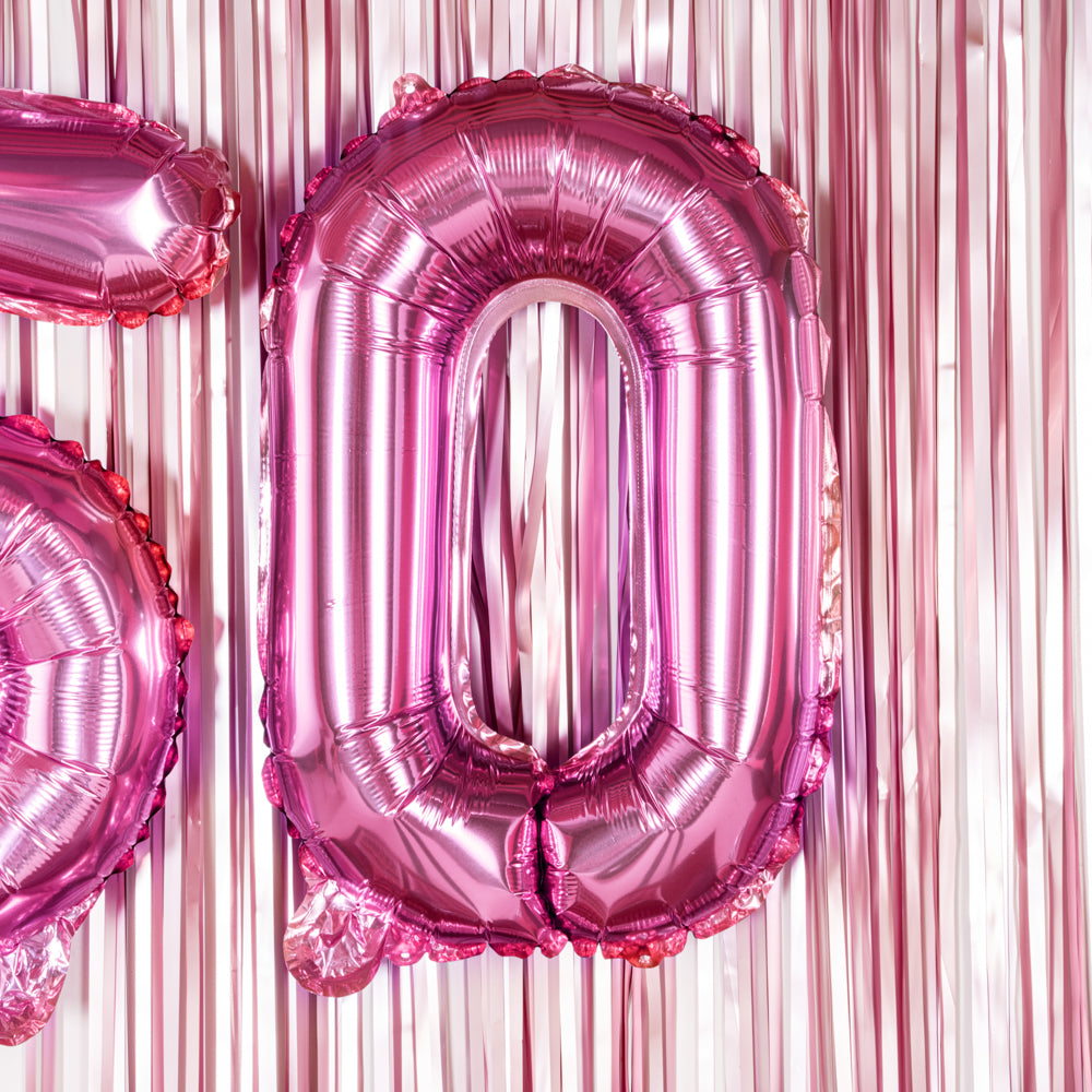Balloonify Pink Mylar Number 0 Balloon - 16 Inch - 1 Count Box - Perfect for Birthdays, Anniversaries & Baby Showers