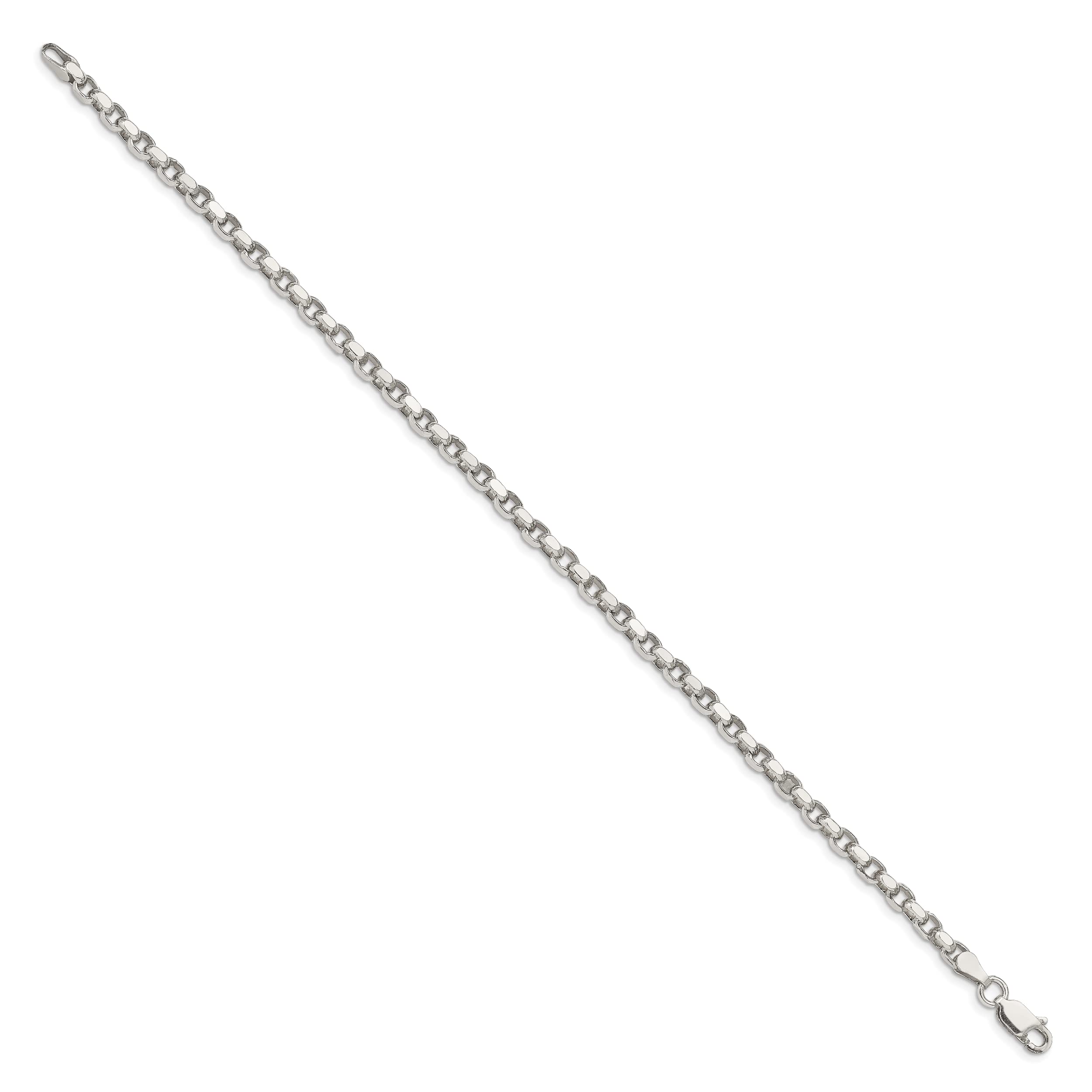 IceCarats 925 Sterling Silver 3.5mm Cable Link Chain Bracelet for Women - Dainty Adjustable Jewelry Gift for Birthday, Anniversary & Everyday Wear