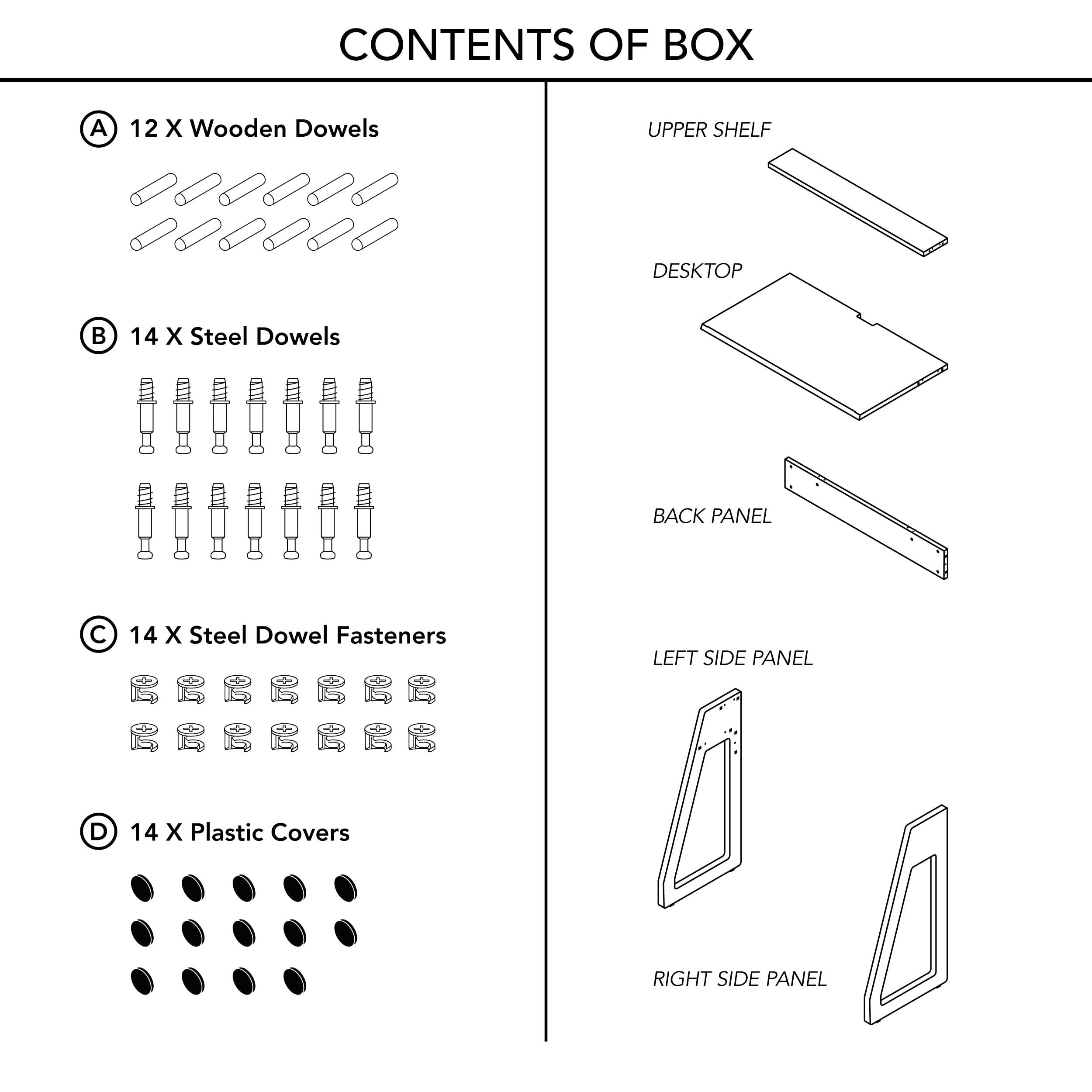 Compact Modern Computer Desk for Bedroom, Office & Small Spaces - Sturdy Writing Desk for Students, Kids & Adults with Display Shelf - Perfect for Home Office, Study Room & Dormitory Workspace