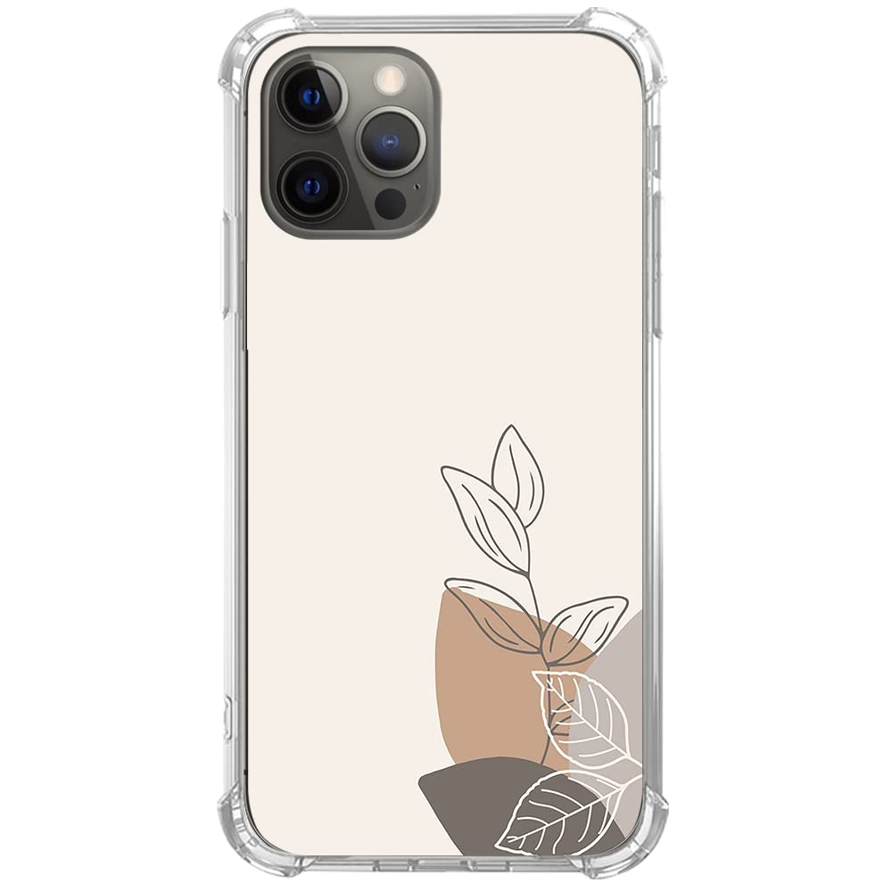 Beige Abstract Leaf iPhone 11 Pro Max Case - Minimalist Plant Art TPU Bumper Cover | Trendy Protective Phone Case for Women & Nature Lovers | Perfect for Everyday Use, Office & Outdoor Activities