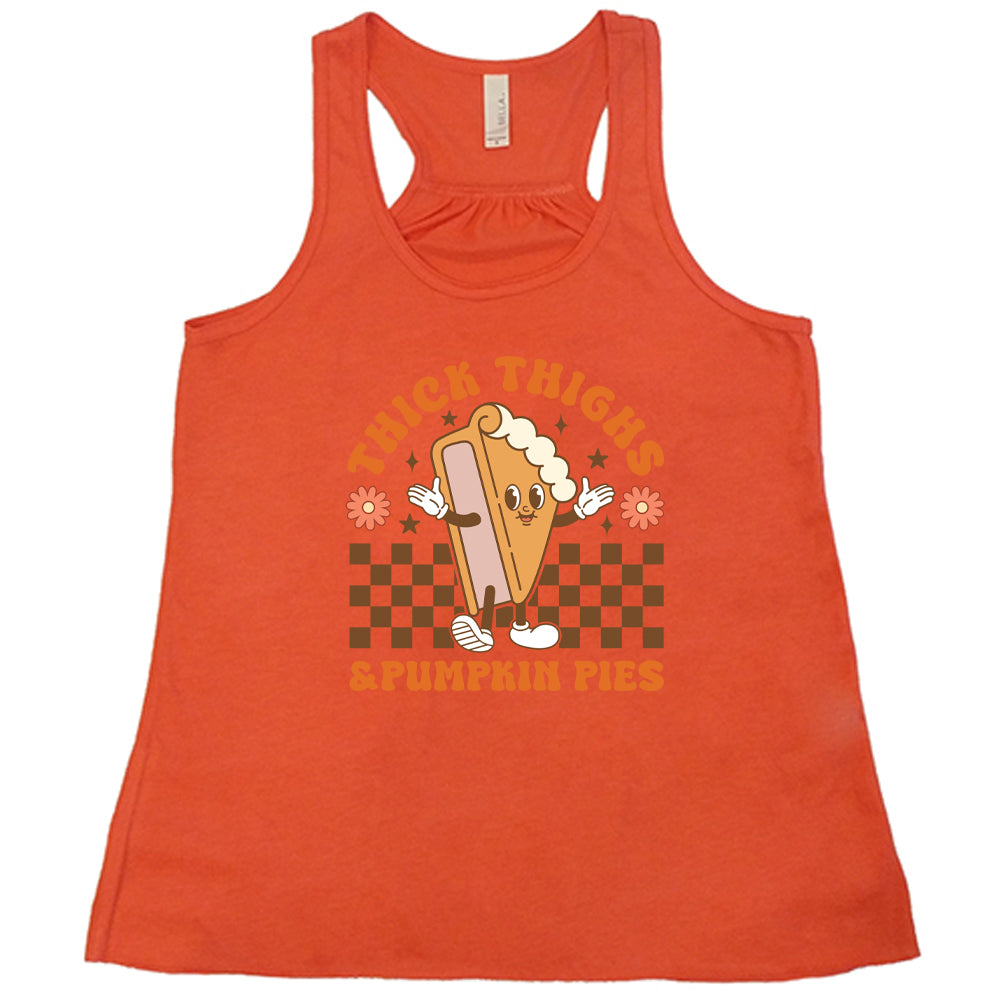 Thick Thighs & Pumpkin Pies T-Shirt - Funny Fall Thanksgiving Graphic Tee for Women - Perfect for Autumn Outfits & Holiday Gatherings
