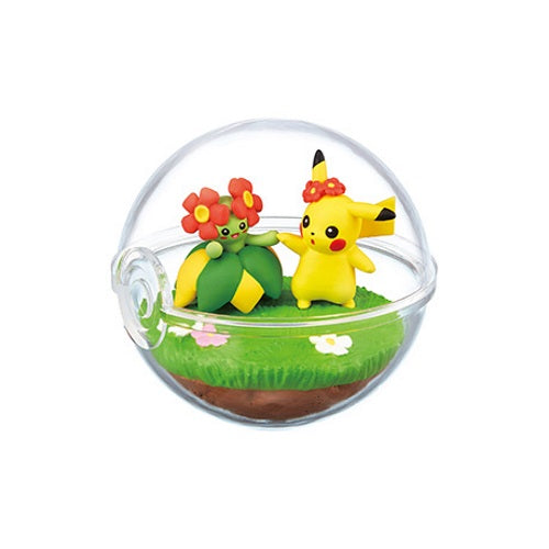 Pokemon Terrarium Collection - 6 Piece 2.5 Inch Miniature Figures Set for Home Decor, Office Display & Gift Giving | Re-Ment Official Licensed Collectibles