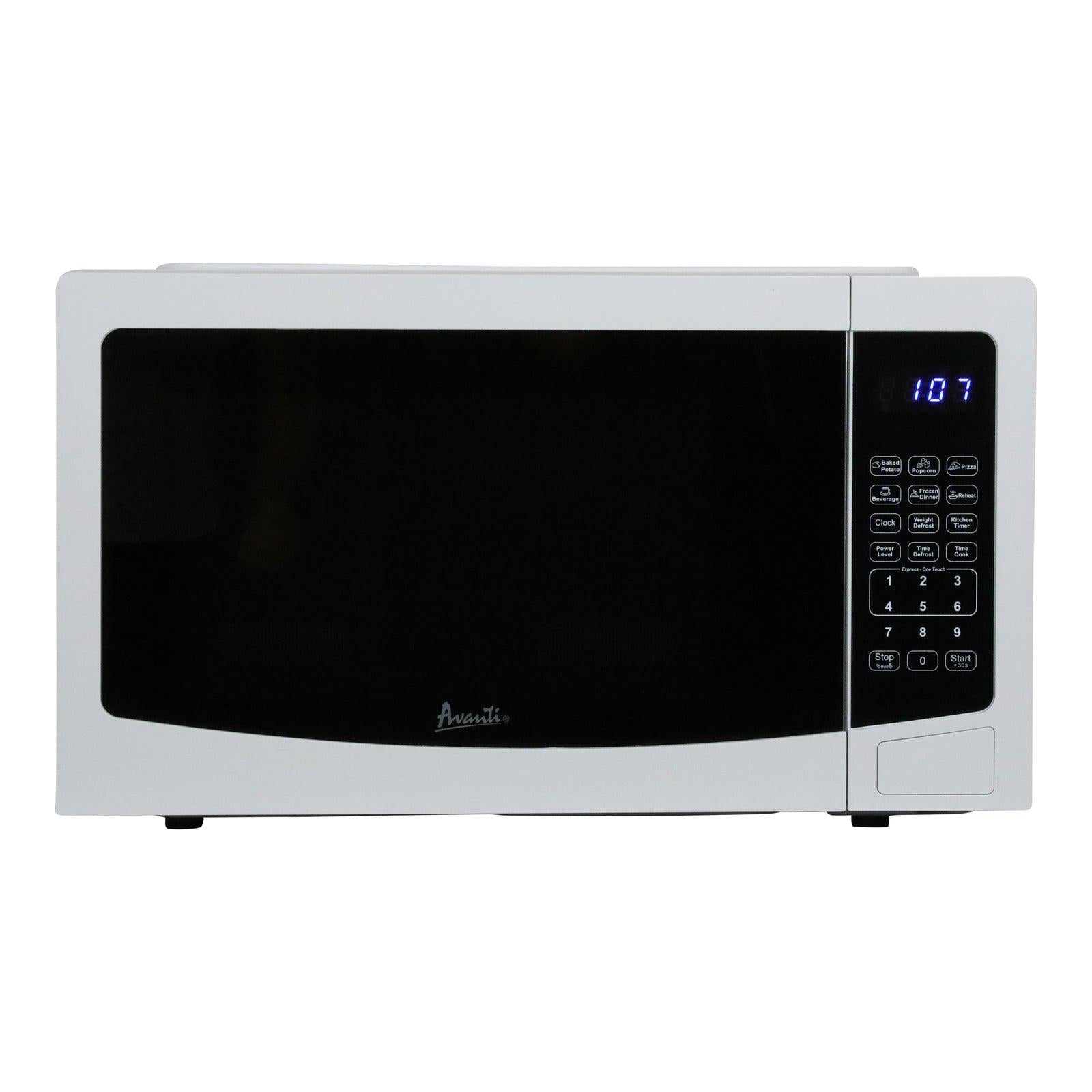 Avanti MT115V0W 1.1 Cu. Ft. White Countertop Microwave Oven - Compact & Efficient for Small Kitchens, Dorms, Offices & RVs