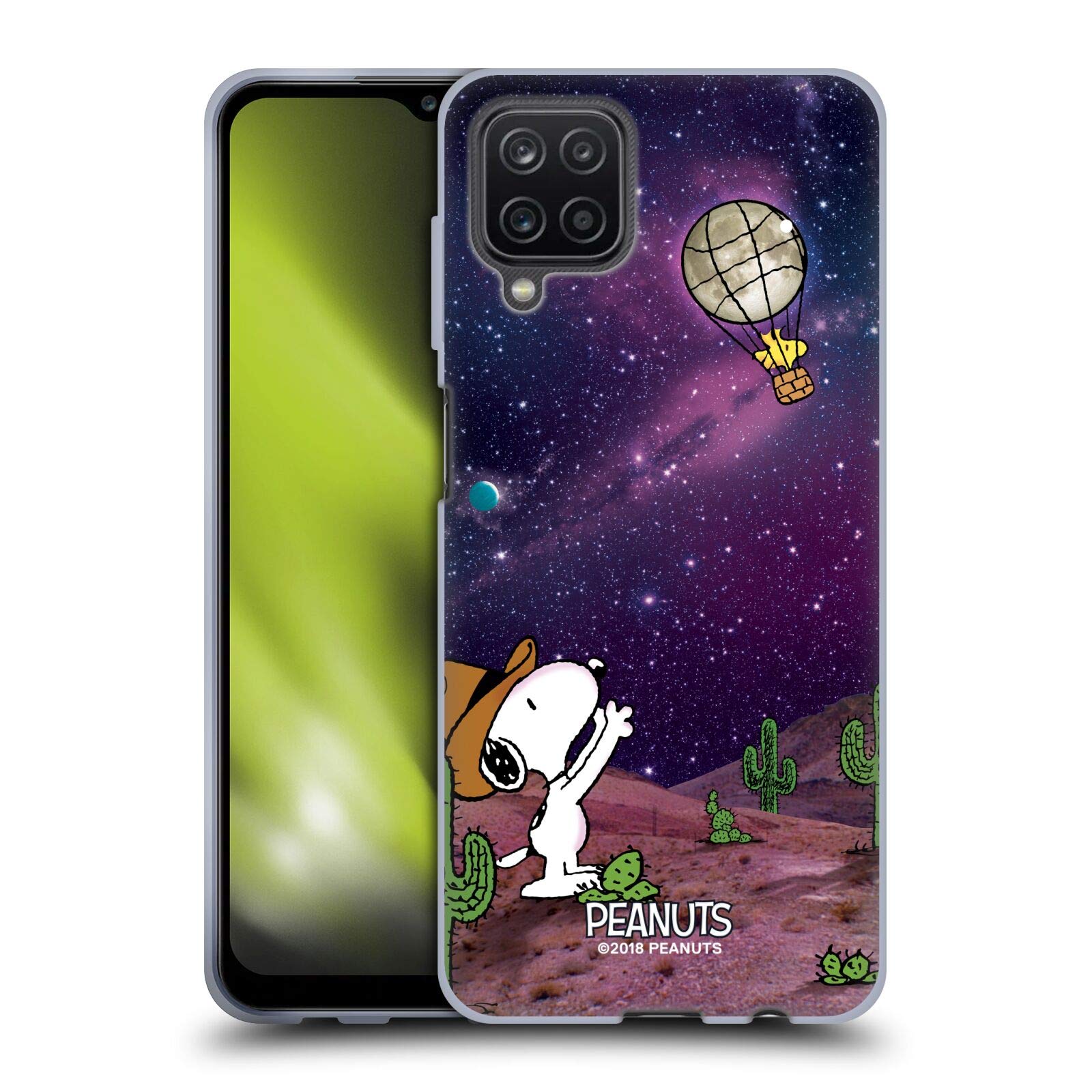 Head Case Designs Officially Licensed Peanuts Nebula Balloon Woodstock Snoopy Space Cowboy Soft Gel Case for Samsung Galaxy A12 (2020) - Perfect for Everyday Use, Travel, and Gift Giving