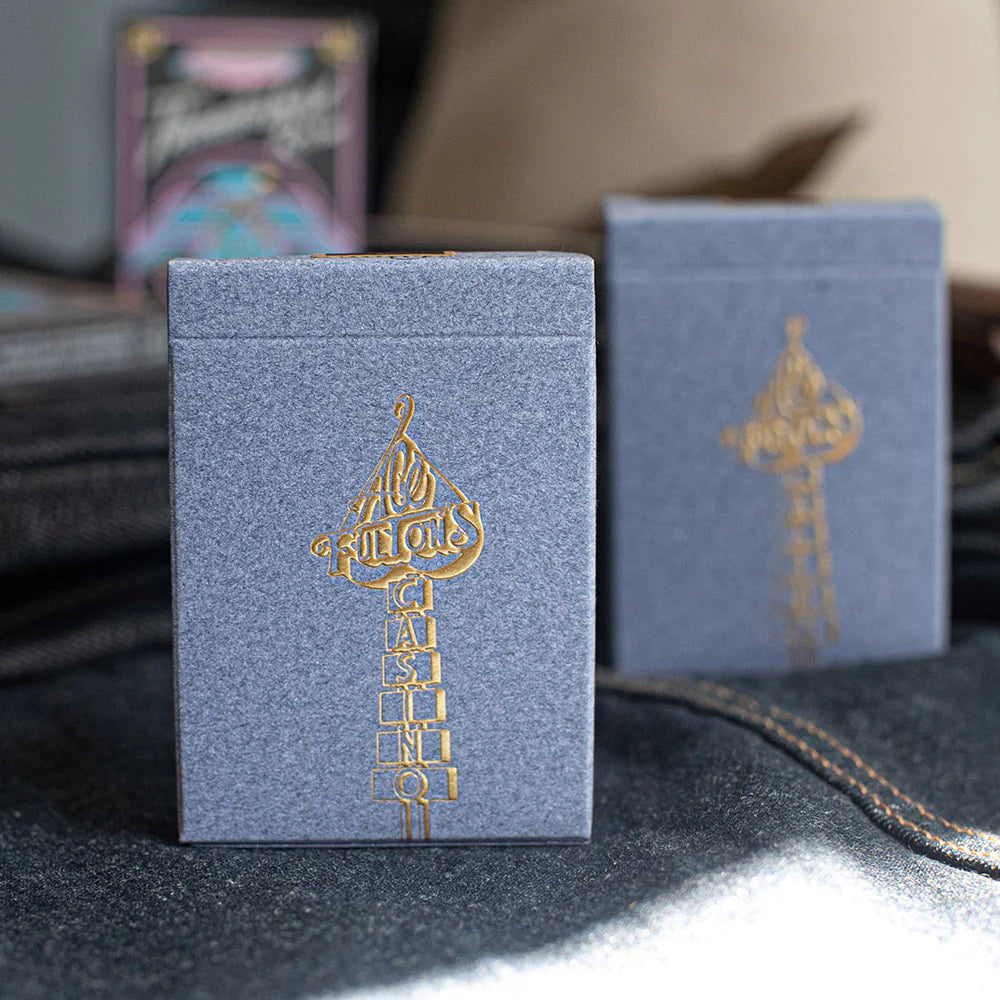 Ace Fulton's Casino Denim Playing Cards - Premium Poker Cards for Casino Nights, Card Magic & Game Nights