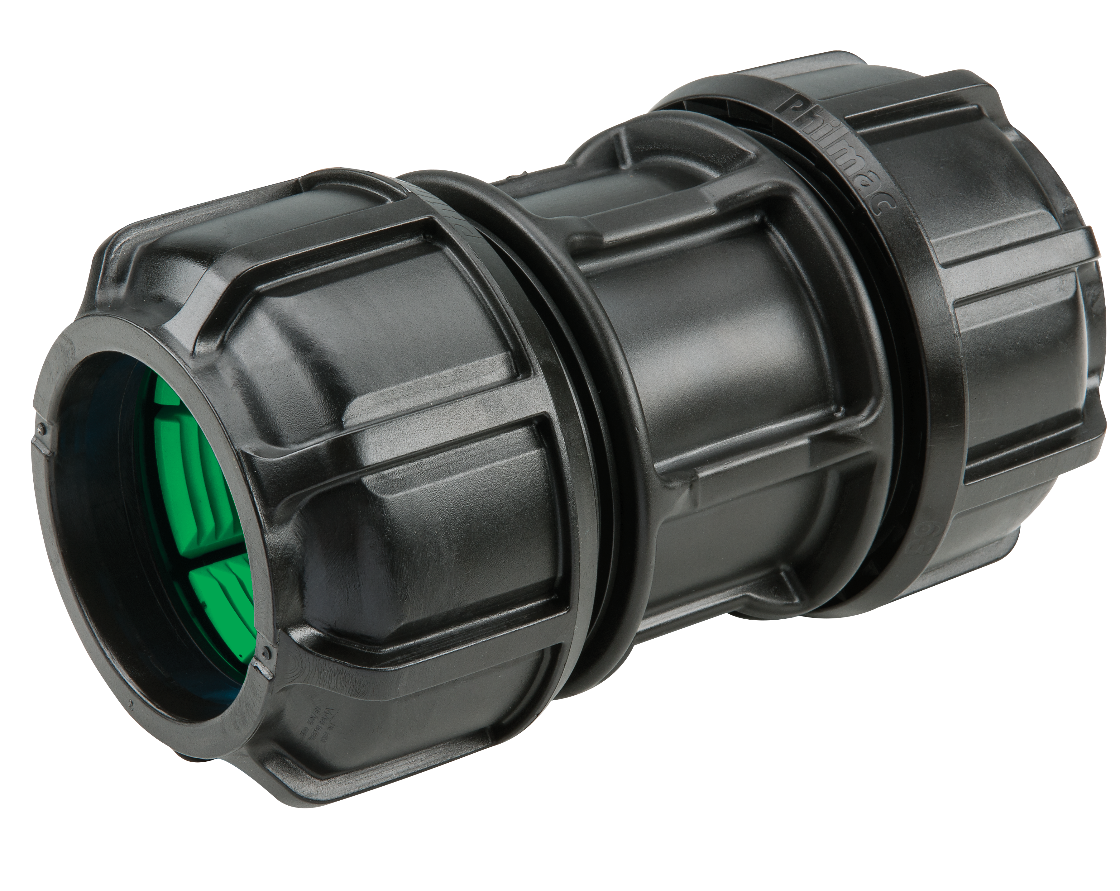 Philmac Compression Coupling IPS OD, PE PE - Durable Pipe Fitting for Water & Gas Lines - Perfect for Plumbing, Irrigation & Industrial Applications