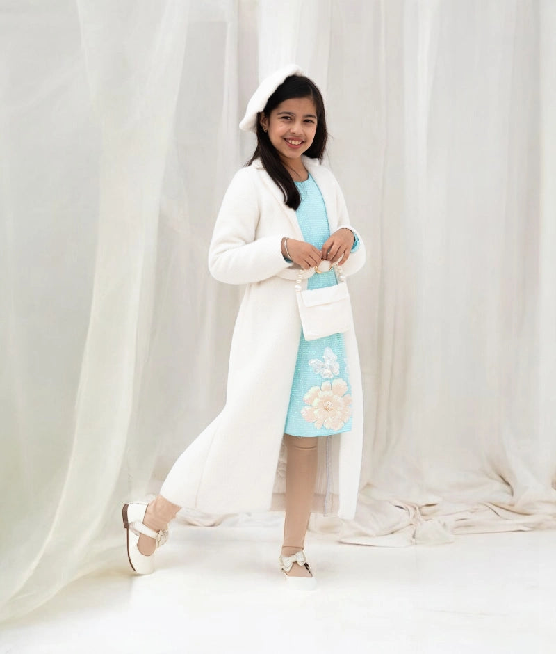 Blue Sequence Dress with Jacket - Elegant Women's Formal Outfit for Parties, Weddings & Special Occasions | Pre-Order Now