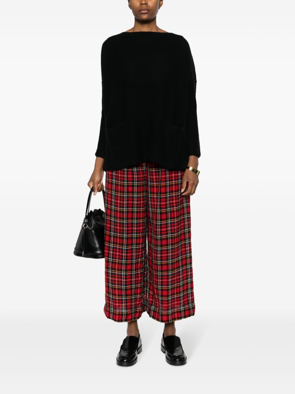 Daniela Gregis Women's Black Sweater - Soft Knit Pullover for Casual & Office Wear | Winter & Fall Fashion