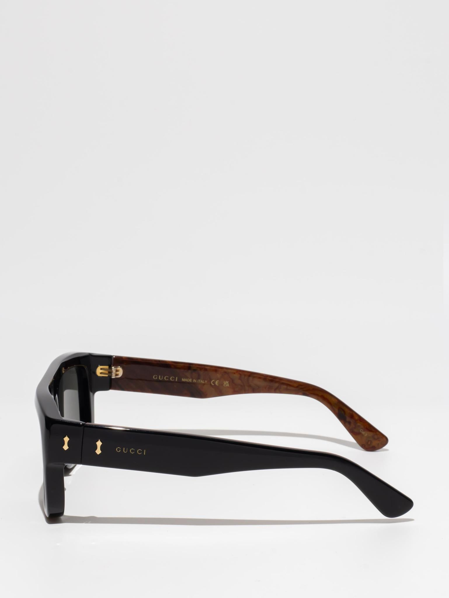 GUCCI GG1461S 001 Black Sunglasses for Women - Luxury Designer Shades with UV Protection - Perfect for Outdoor, Beach, and Fashion Accessories