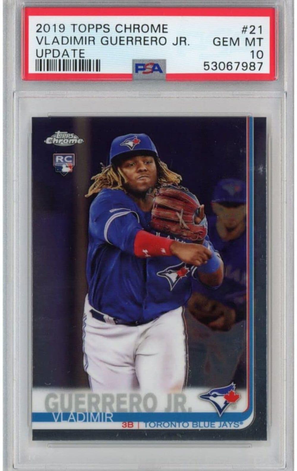 2019 Topps Chrome Update Vladimir Guerrero Jr. #21 Rookie RC Baseball Card PSA 10 Gem Mint - Perfect for Baseball Card Collectors, Sports Memorabilia Enthusiasts, and Investment Collectibles - Great for Display, Trading, and Gifting