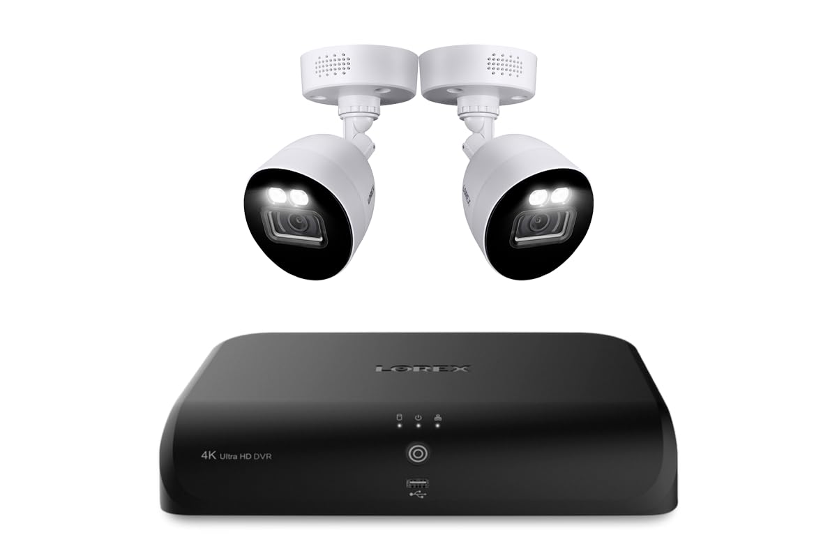 Lorex Fusion 4K 8MP 12 Camera Security System (8 Wired + 4 Wi-Fi) with 2TB DVR & 2 Indoor/Outdoor Bullet Cameras - Active Deterrence, Color Night Vision, 108° Wide Angle, IP67 Weatherproof - Ideal for Home & Business Surveillance