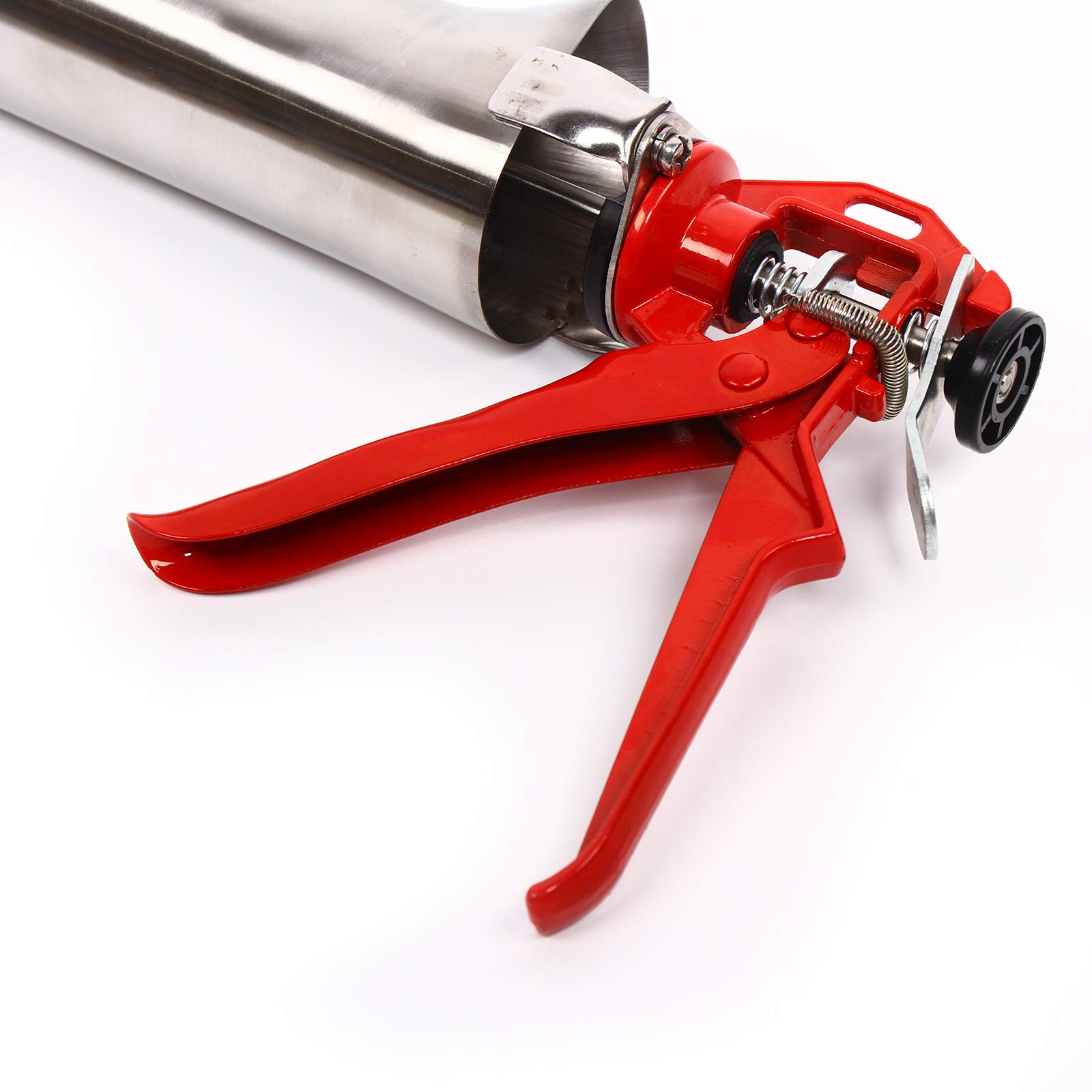 Stainless Steel Mortar Caulking Gun - Heavy Duty Cement Grout Applicator for Pointing, Grouting & Caulking | Perfect for Masonry, Tile Work & Concrete Repairs
