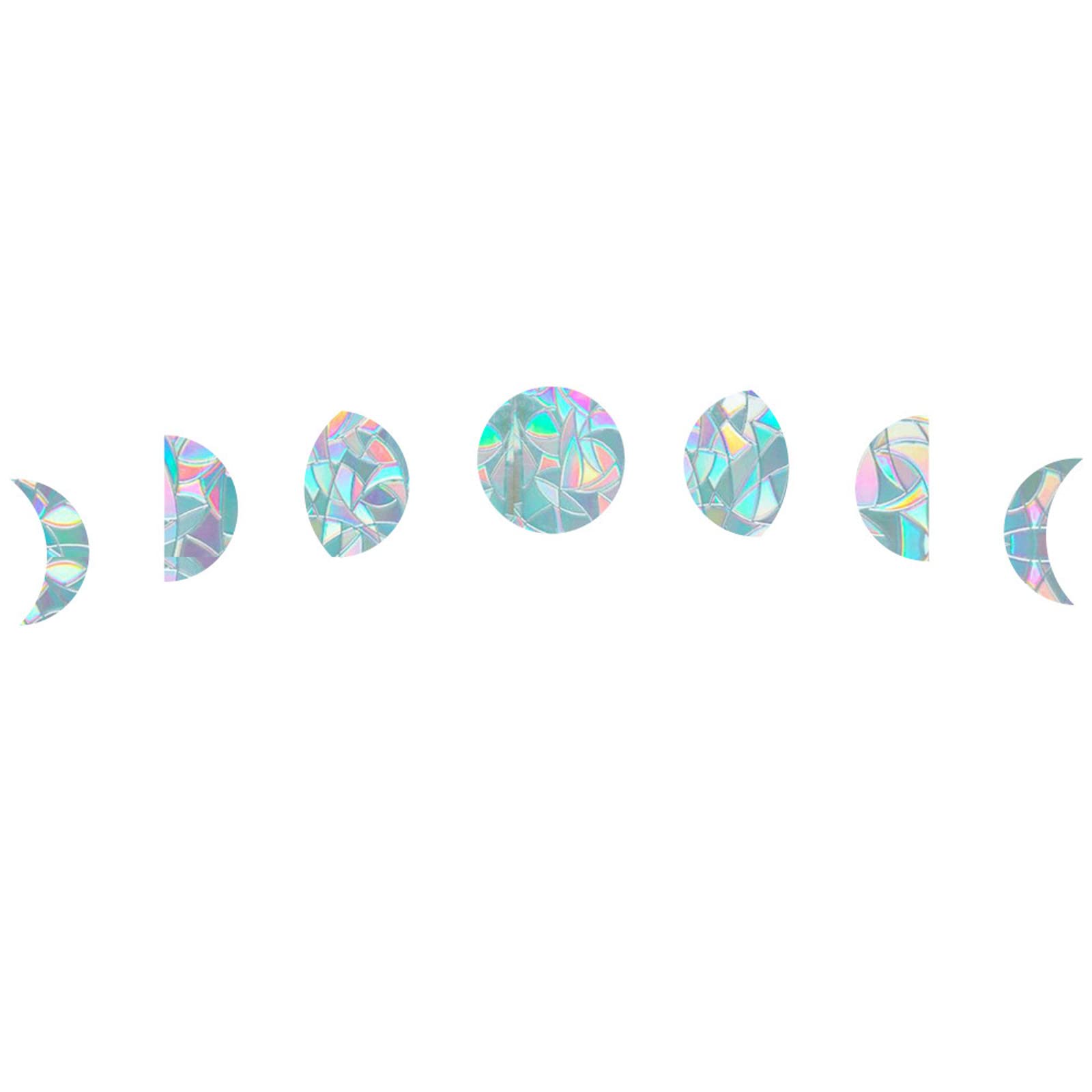 Naladoo Non-Adhesive Prismatic Vinyl Window Stickers - Bird Deterrent for Window Collision Prevention, Rainbow Reflective Decals for Home & Office Use (White, One Size) | Perfect for Kids Rooms, Valentine's Decor & Classroom Safety