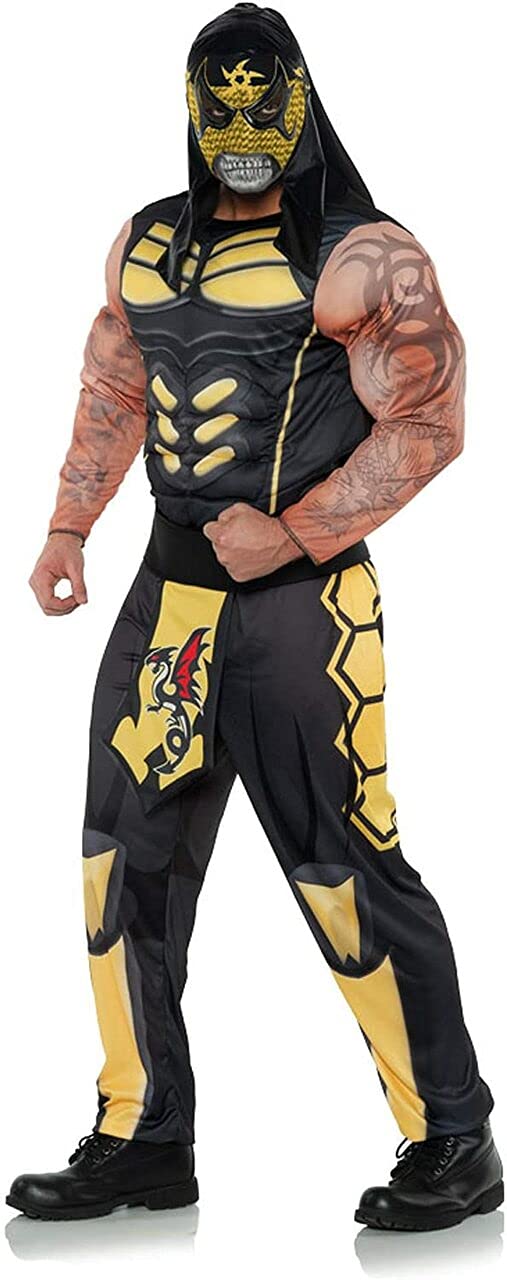UNDERWRAPS Men's Lucha Libre Penta Zero M Muscle Padded Wrestling Costume - Halloween Cosplay, Wrestling Show, Themed Party Outfit