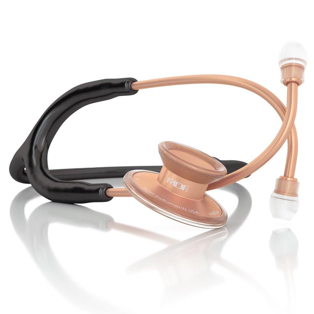 Premium Acoustica® Stethoscope - Black & Matte Rose Gold | Professional Medical Equipment for Doctors, Nurses & Students | Ideal for Clinical Use, Patient Exams & Healthcare Training