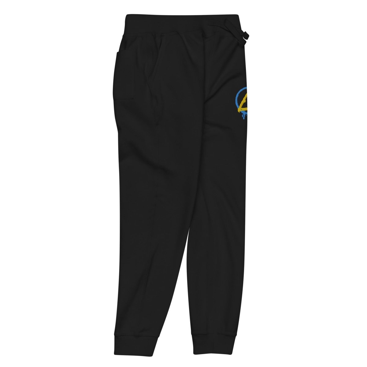 Unisex Fleece Sweatpants with Graffiti Sobriety Symbol - Comfortable Lounge Pants for Yoga, Gym & Casual Wear