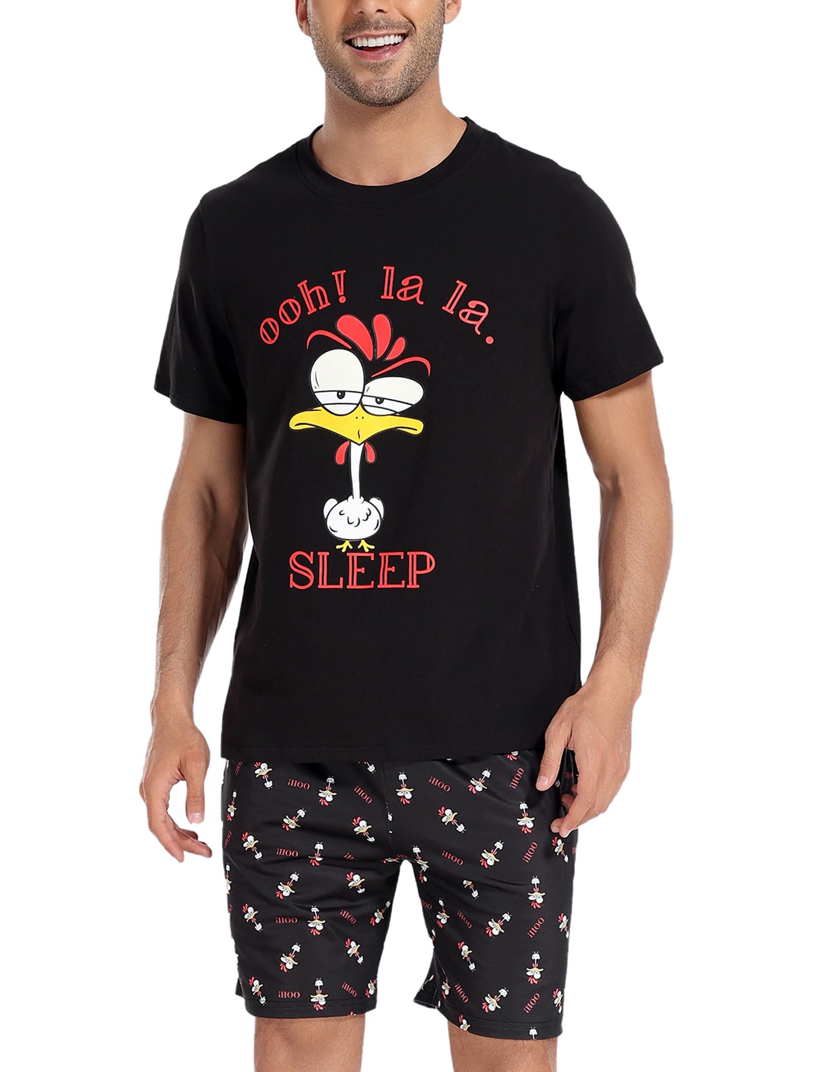 **Men's Cotton Pajama Set - Soft V-Neck Sleepwear with Pockets for Lounge & Relaxation at Home**