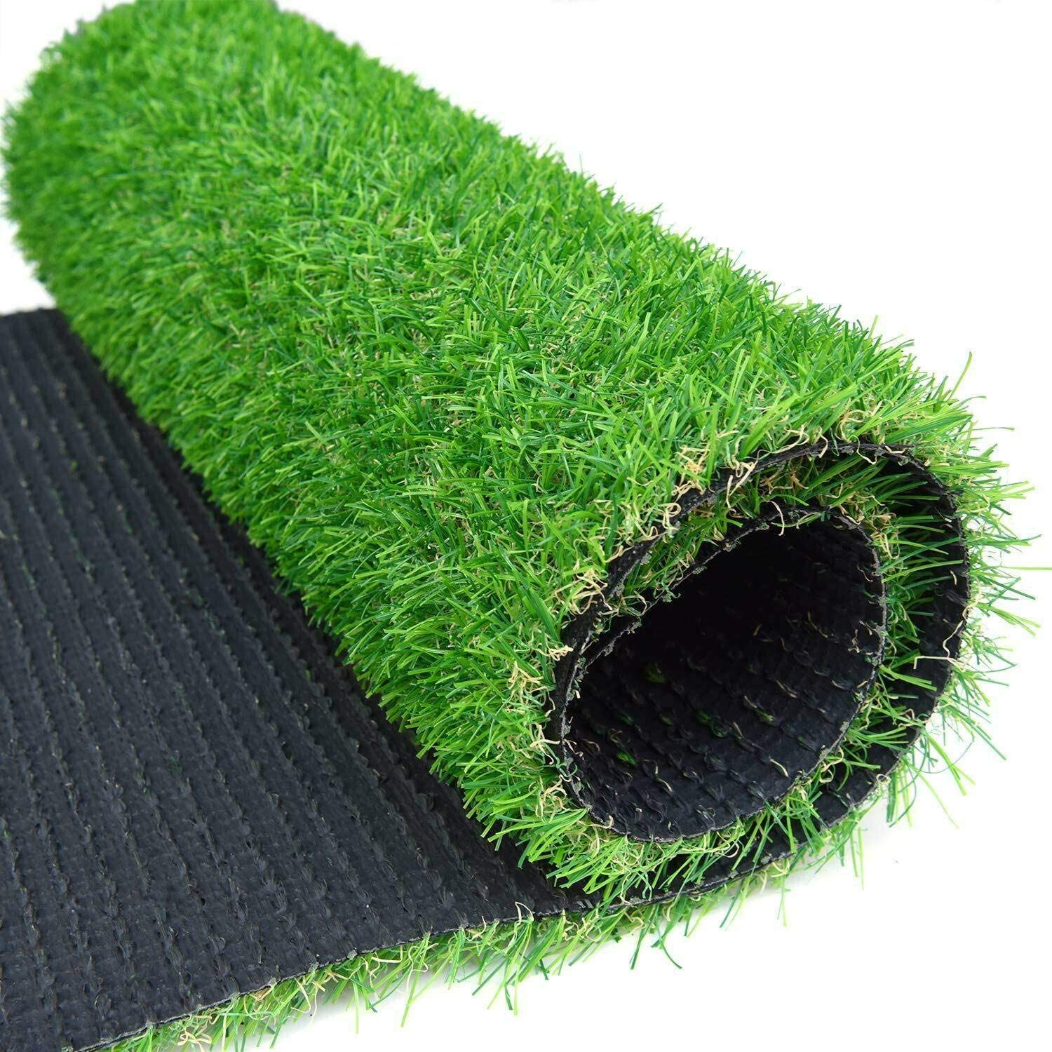 Uyoyous 3.3ft x 33ft Realistic Artificial Grass Turf - Indoor/Outdoor Pet-Friendly Synthetic Grass Mat with Drainage Holes for Patio, Garden, Lawn & Landscape - Perfect for Backyard Decor, Play Areas & Pet Relief Spaces