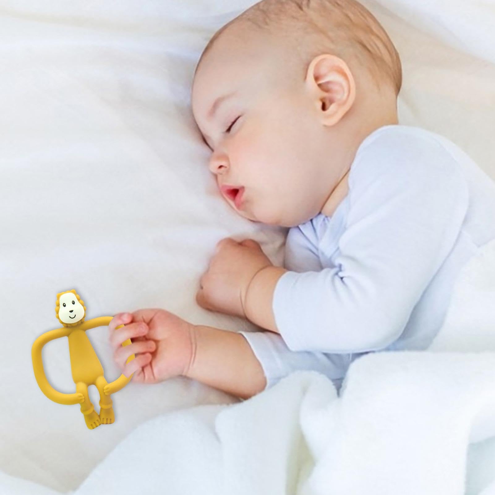 Lion Teether Toy for Babies & Toddlers - Food-Grade Silicone Teething Toy for Boys & Girls | Soothing Gum Relief, Easy to Grip & Clean | Perfect for Home, Travel & Daycare Use