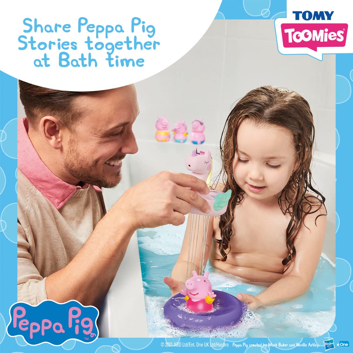 Peppa Pig E73319 Bath Toys for Kids - Colorful, Fun & Safe Bathtub Playtime for Toddlers & Children - Perfect for Bath Time, Pool, and Water Play Activities