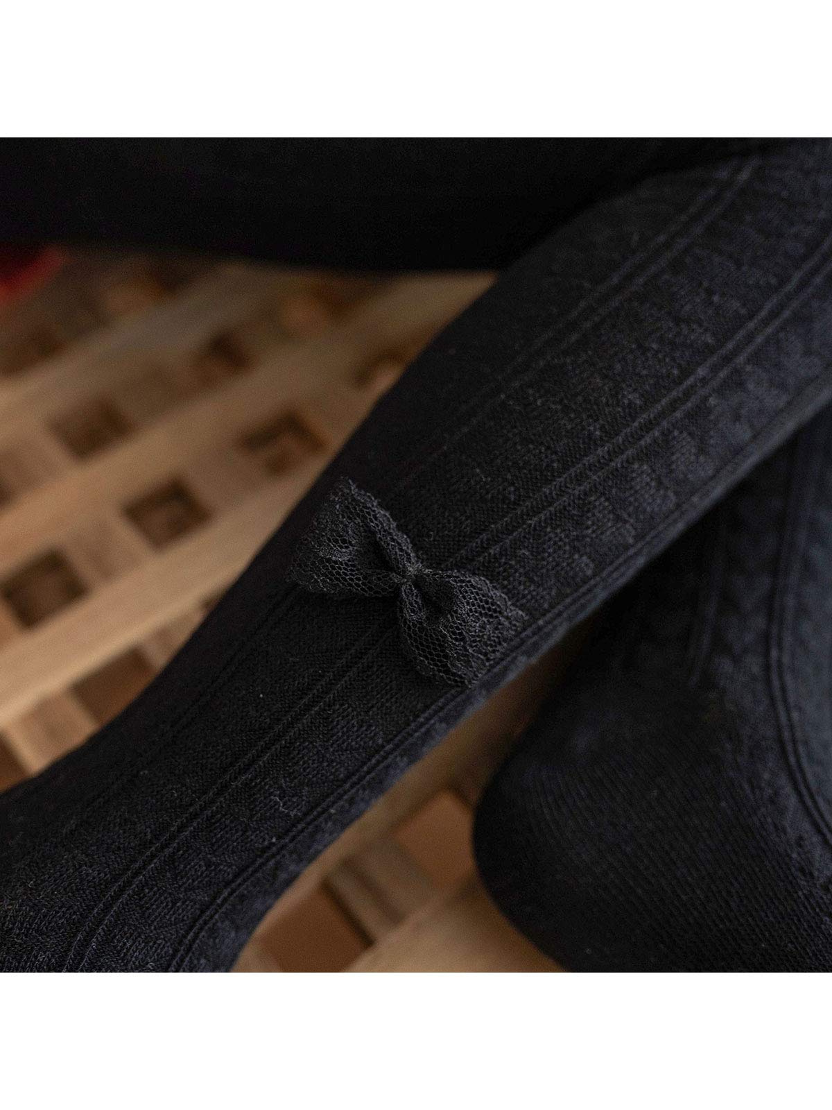 **Azue Baby Girls Cable Knit Leggings - Soft Seamless Toddler Tights with Bowknot - Warm Winter Infant Pants & Stockings for Newborns - Perfect for Playtime, Daycare & Family Outings**
