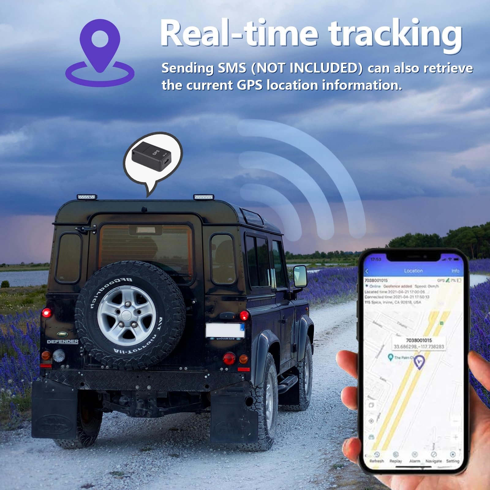 Real-Time Mini Magnetic GPS Tracker for Vehicles - Global Coverage Location Device for Trucks, Persons & Pets | No Subscription & No Monthly Fee | Perfect for Fleet Management, Personal Safety & Pet Tracking