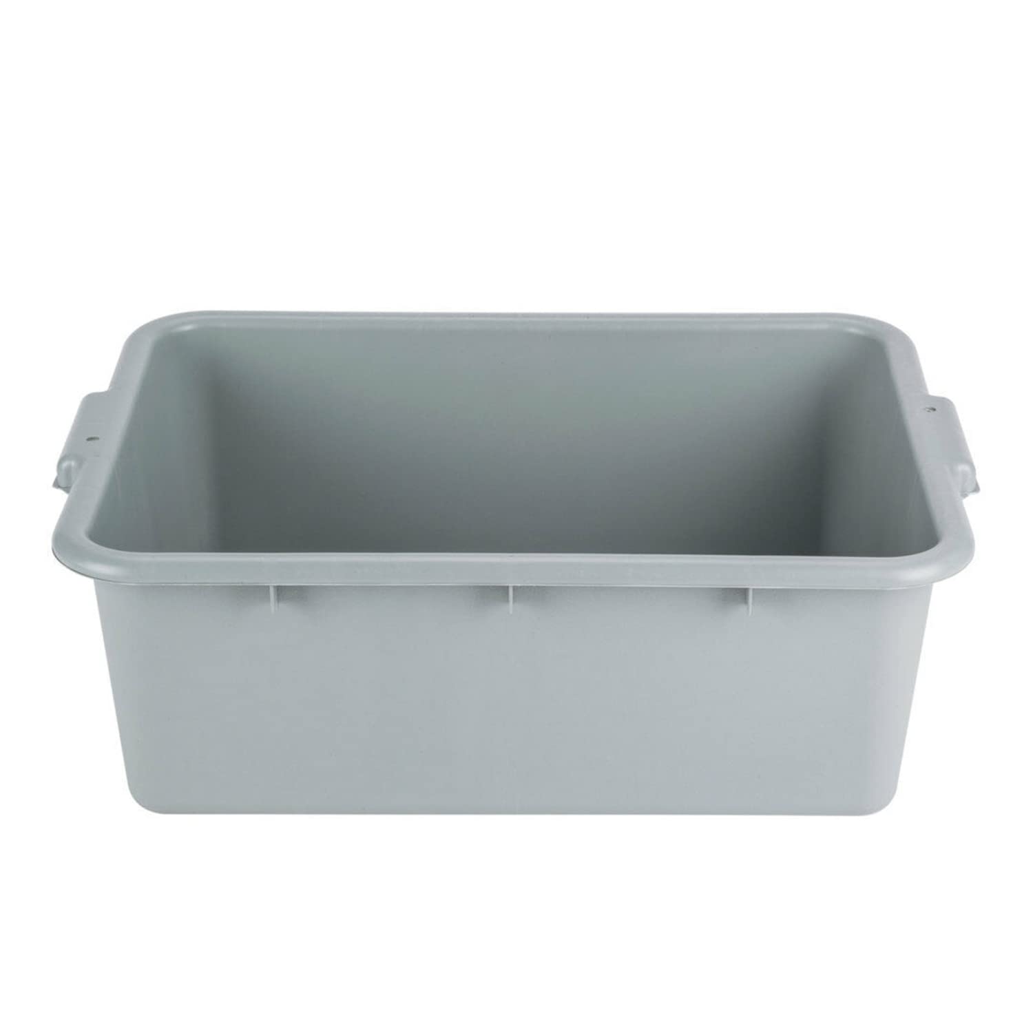 6-Pack Grey Plastic Bus Tubs with Lids - 20