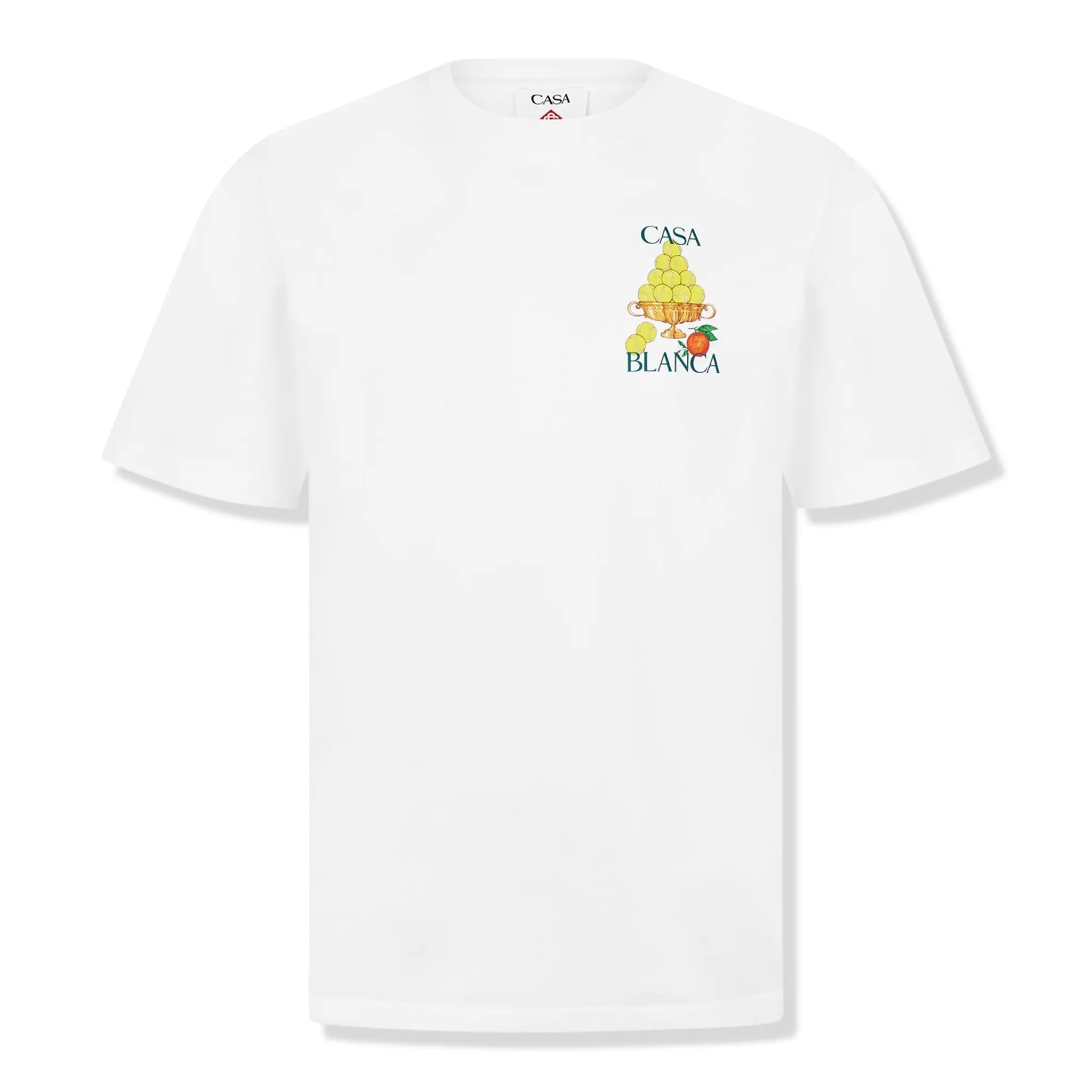 Casablanca Le Triomphe White Tennis T-Shirt - Premium Cotton Men's Casual Tee for Tennis, Golf & Summer Outfits