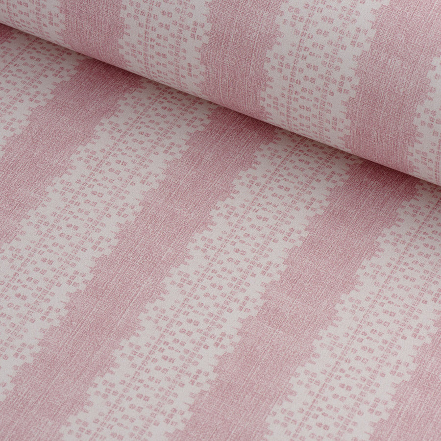 Torchon Stripe Wallpaper - Classic Rhubarb Pattern Peel & Stick Wallpaper for Bedroom, Living Room, and Home Decor | Easy to Install & Removable