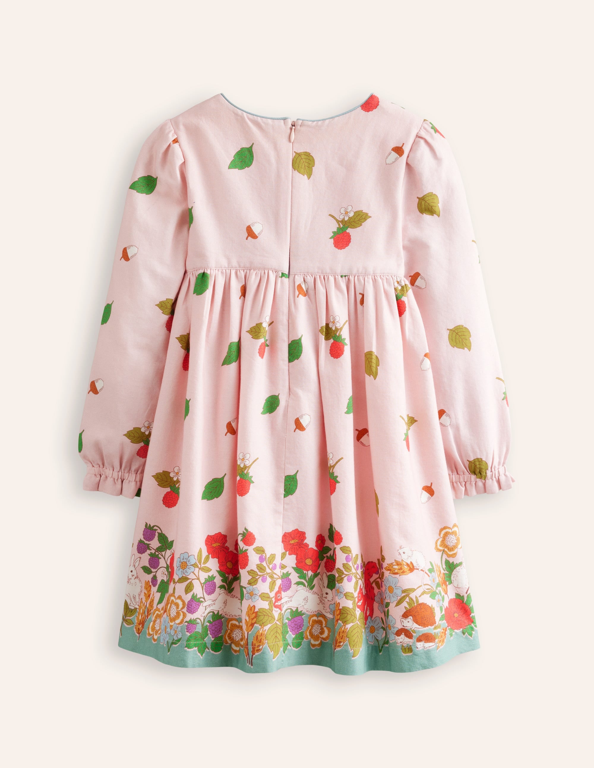 Bess Cosy Smocked Dress French Pink Autumn Friends - Elegant Floral Midi Dress for Women, Perfect for Fall Outfits, Date Nights & Special Occasions