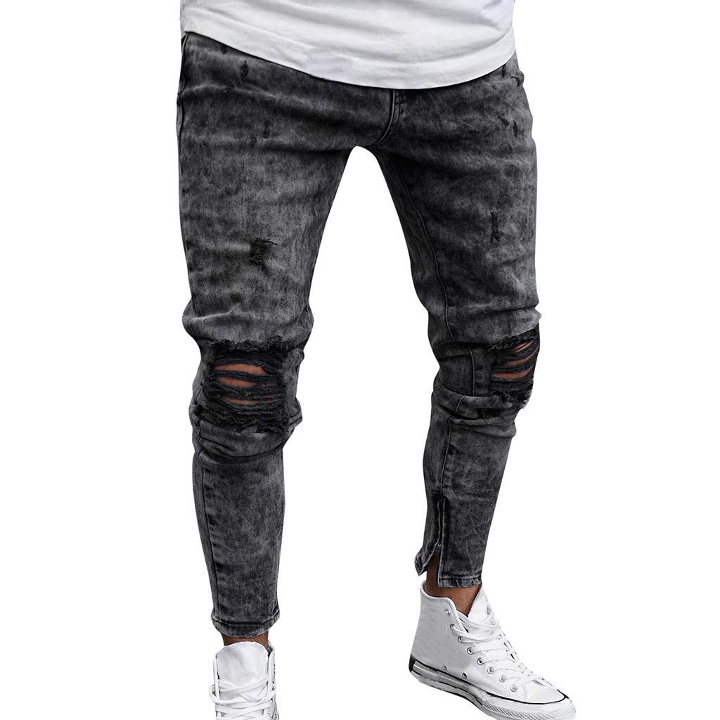 Men's Metallic Gold High Waisted Bell Bottom Ripped Jeans - Y2K Retro Straight Leg Trousers for Night Club, Party & Festival Outfits