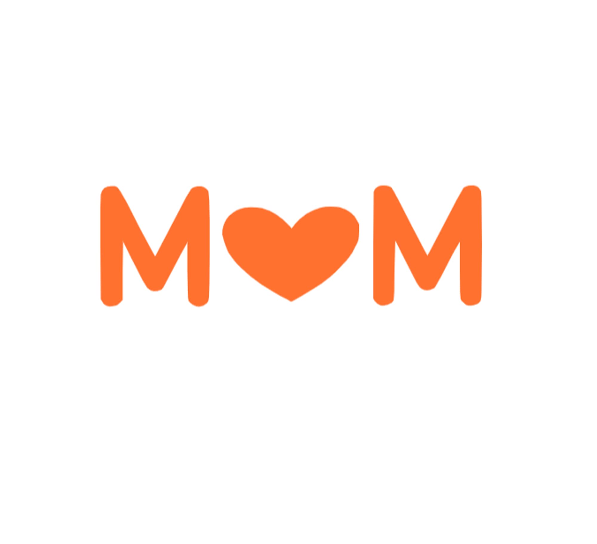 DIY Iron-On Vinyl Decal for Shirts - Custom Mothers Day T-Shirt Design - Heat Transfer Vinyl (HTV) Ready to Press - Choose Size & Color - Orange HTV Patch for Clothing, Bags & Home Decor - Perfect for Gifts, Crafts & Personalized Apparel