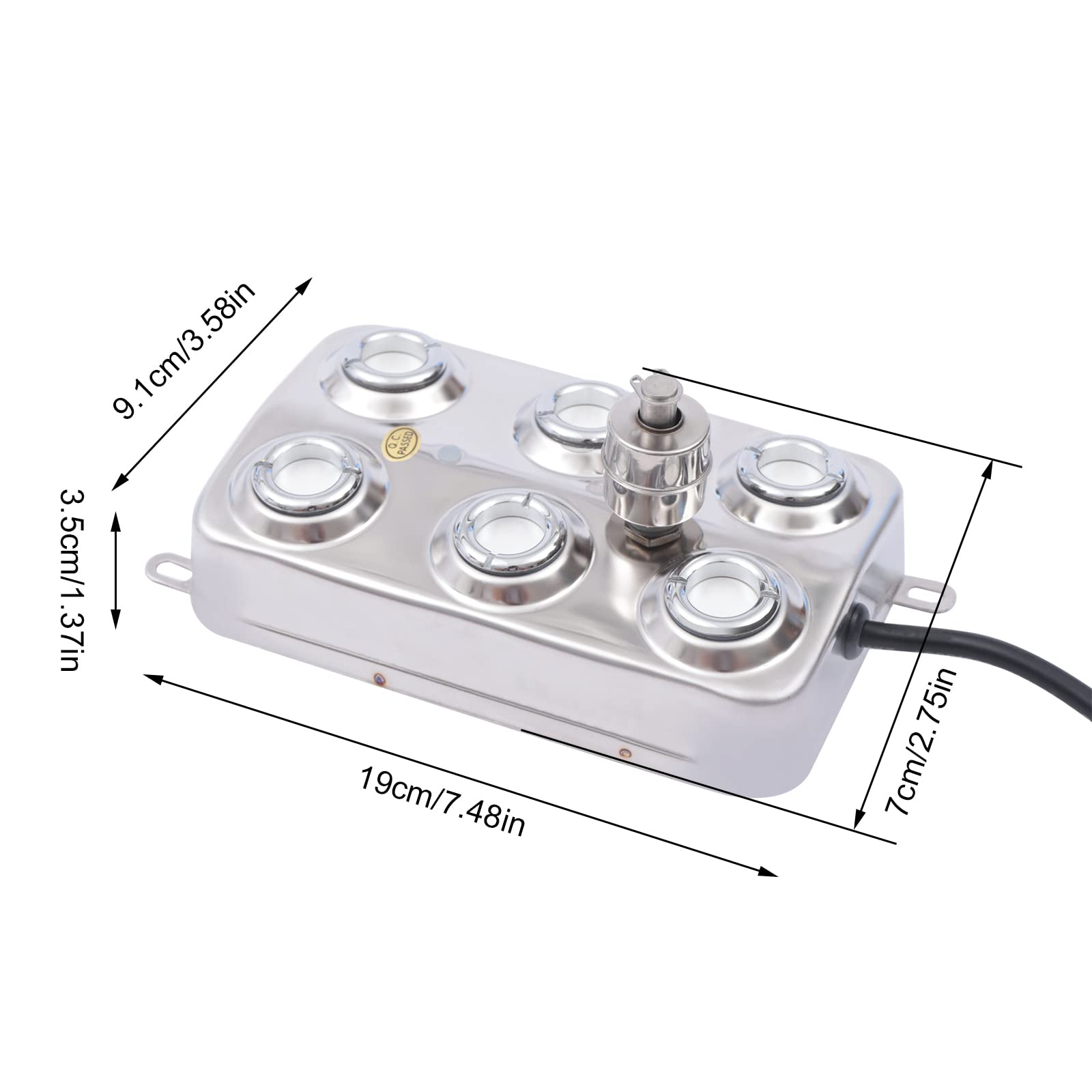 6-Head Ultrasonic Mist Maker Fogger - IP67 Waterproof Humidifier & Pond Atomizer for Garden, Landscape, Holiday Party, Indoor/Outdoor Decor