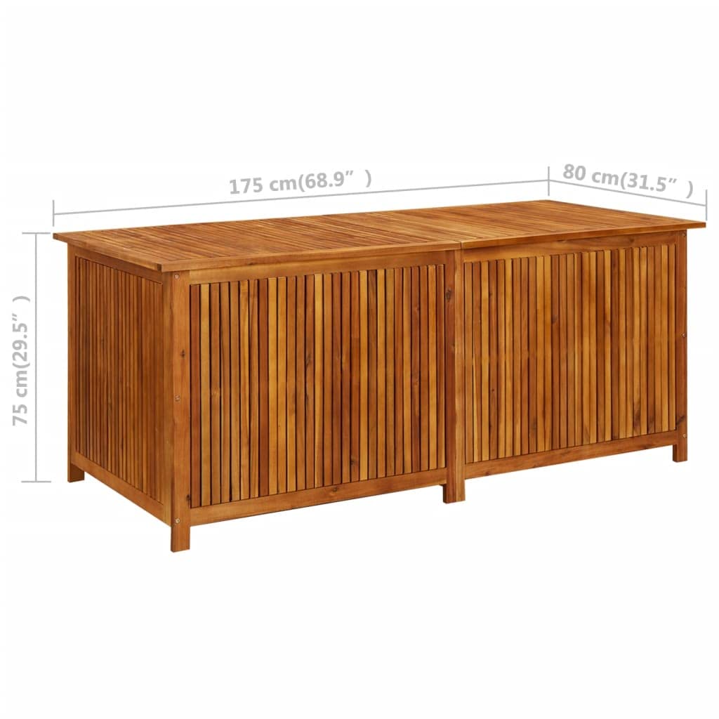 Outdoor Wooden Storage Box for Patio, Garden & Deck - 68.8