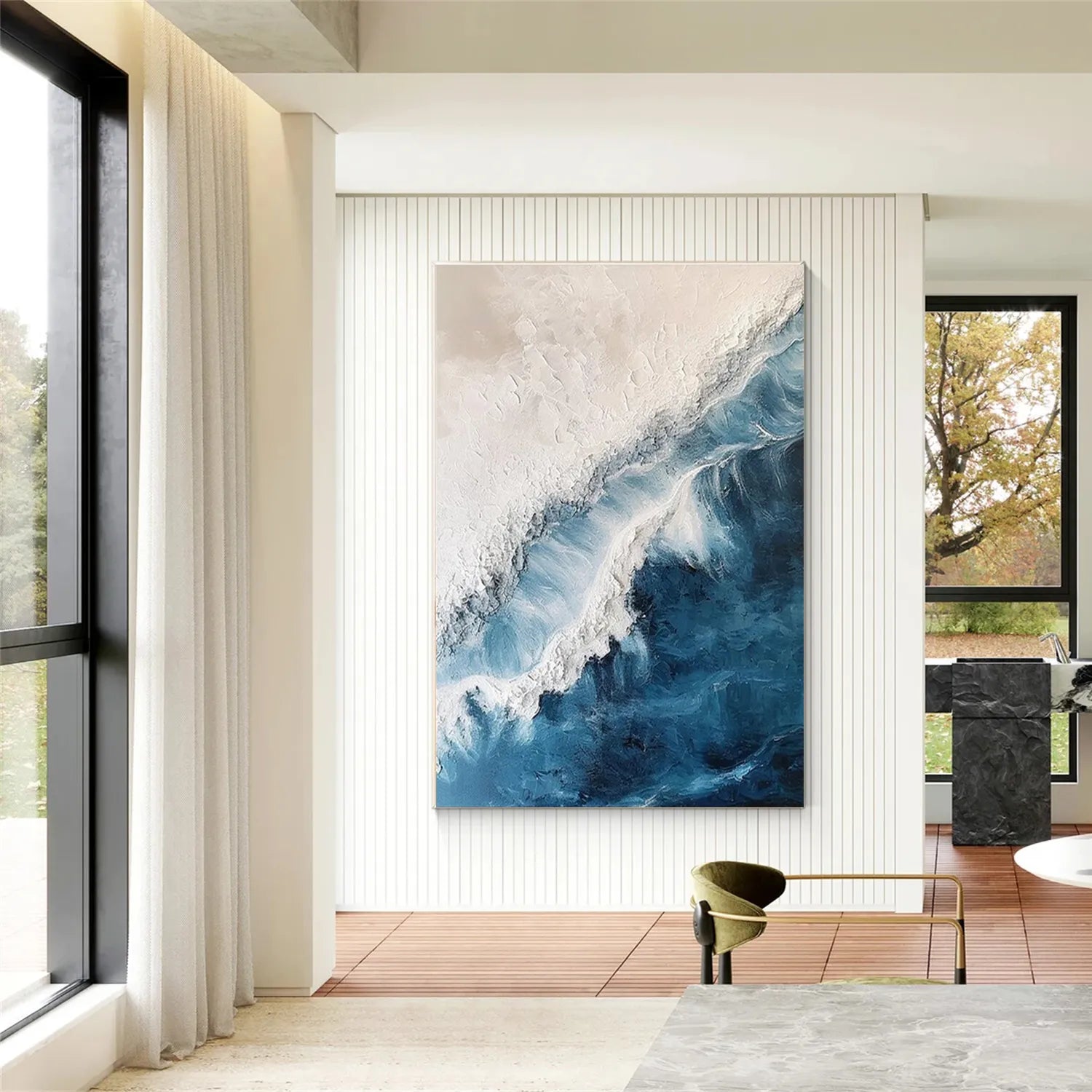 Ocean And Sky Painting #OS 204 - Stunning Seascape Wall Art for Home & Office Decor - Perfect for Living Room, Bedroom or Beach House