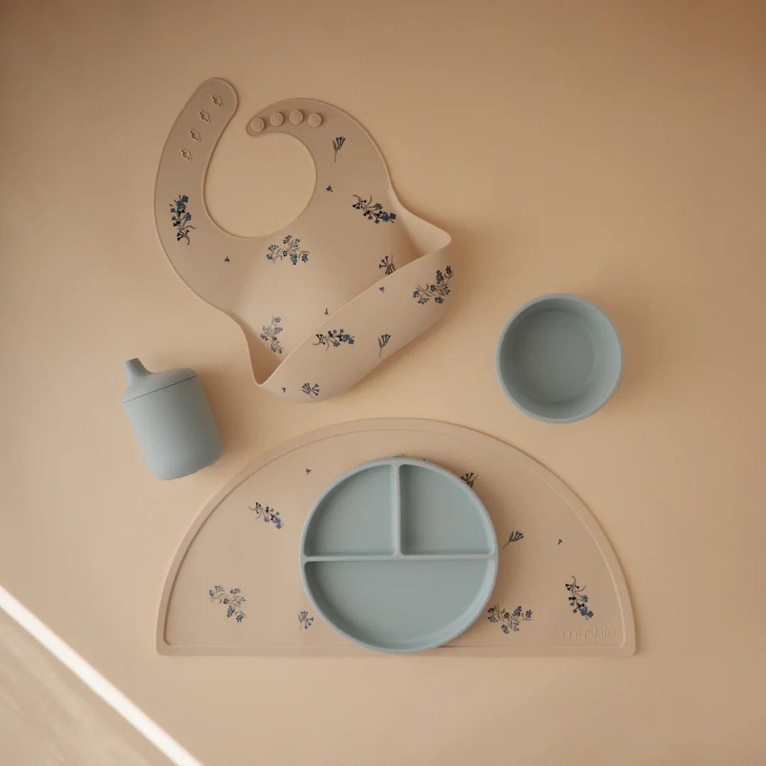 Mushie Silicone Baby Bib - Soft, Waterproof & Easy Clean Feeding Bib for Infants & Toddlers - Perfect for Mealtime, Snacks & Messy Play